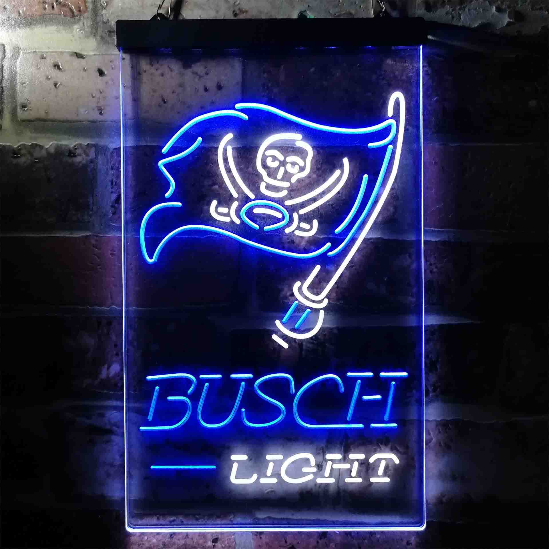 Busch Light Tampa Bay Buccaneers Neon-Like Led Light Sign