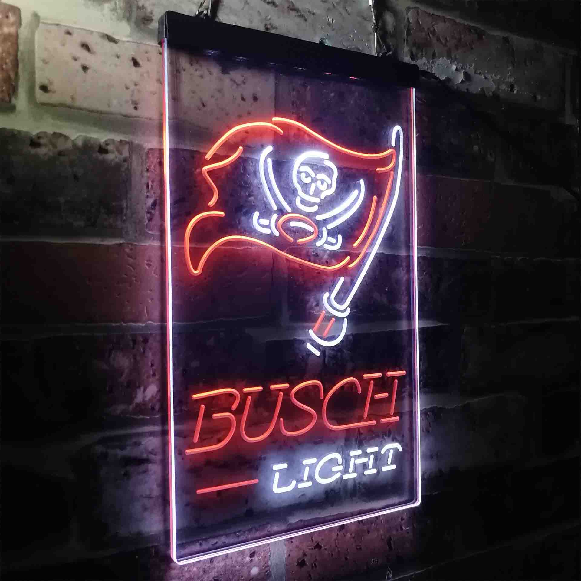 Busch Light Tampa Bay Buccaneers Neon-Like Led Light Sign