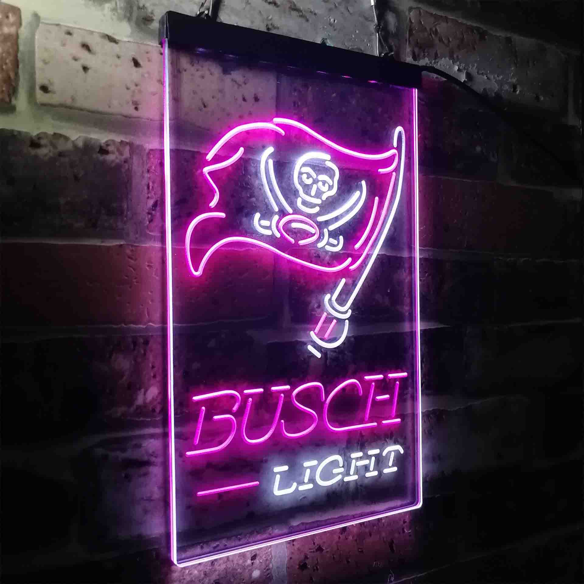 Busch Light Tampa Bay Buccaneers Neon-Like Led Light Sign