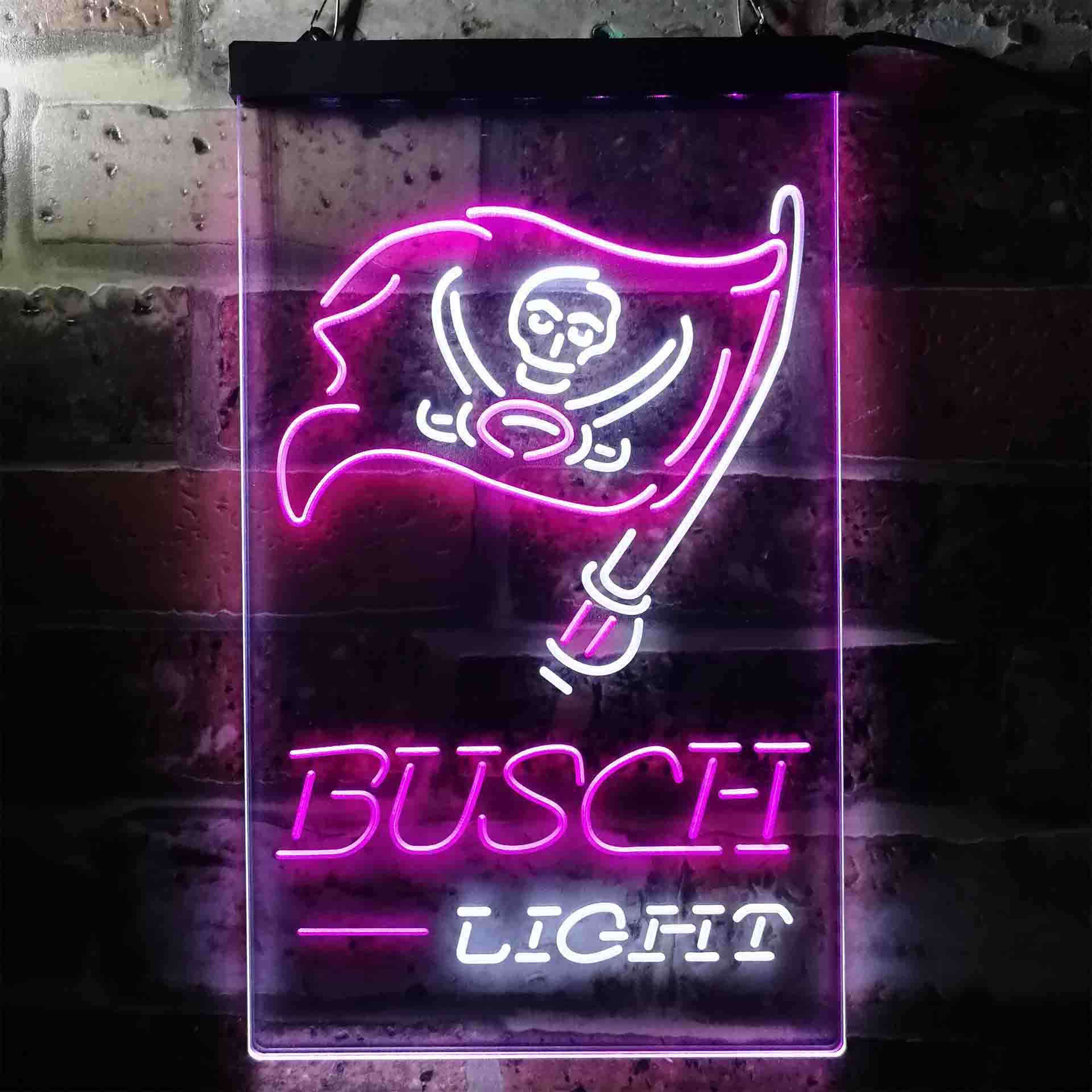 Busch Light Tampa Bay Buccaneers Neon-Like Led Light Sign