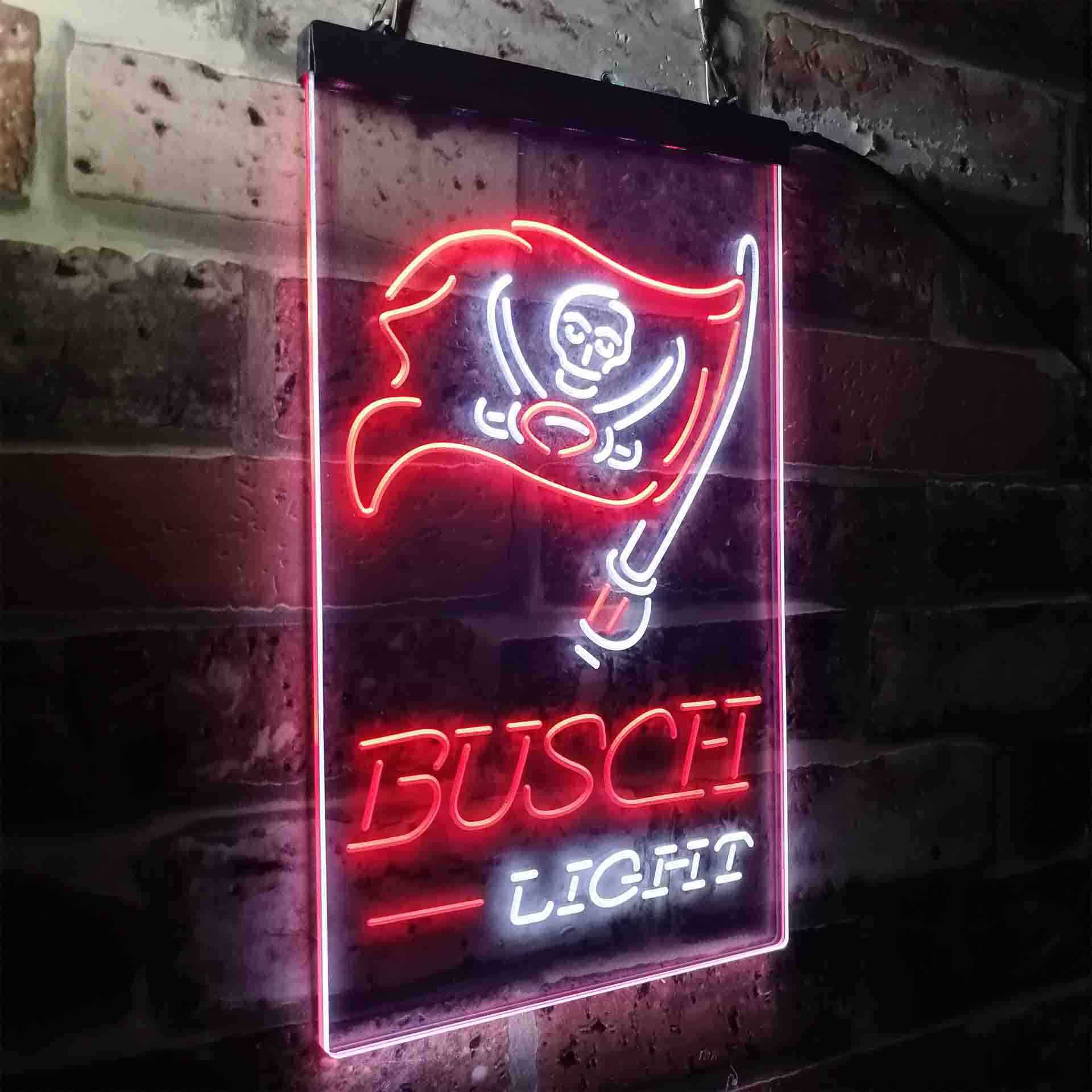 Busch Light Tampa Bay Buccaneers Neon-Like Led Light Sign