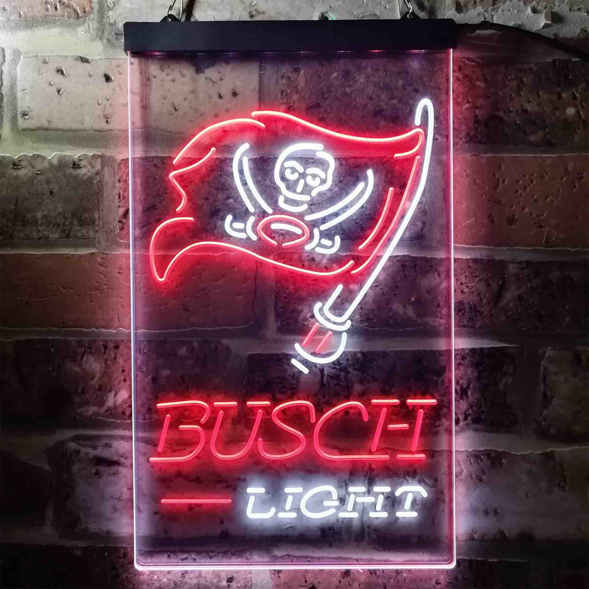 Busch Light Tampa Bay Buccaneers Neon-Like Led Light Sign