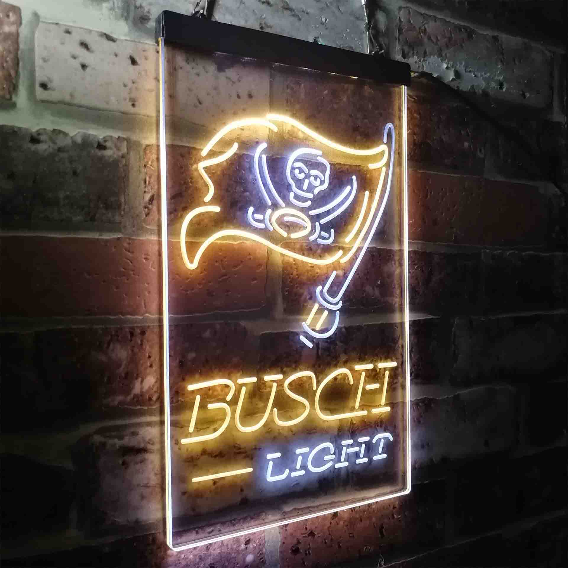 Busch Light Tampa Bay Buccaneers Neon-Like Led Light Sign