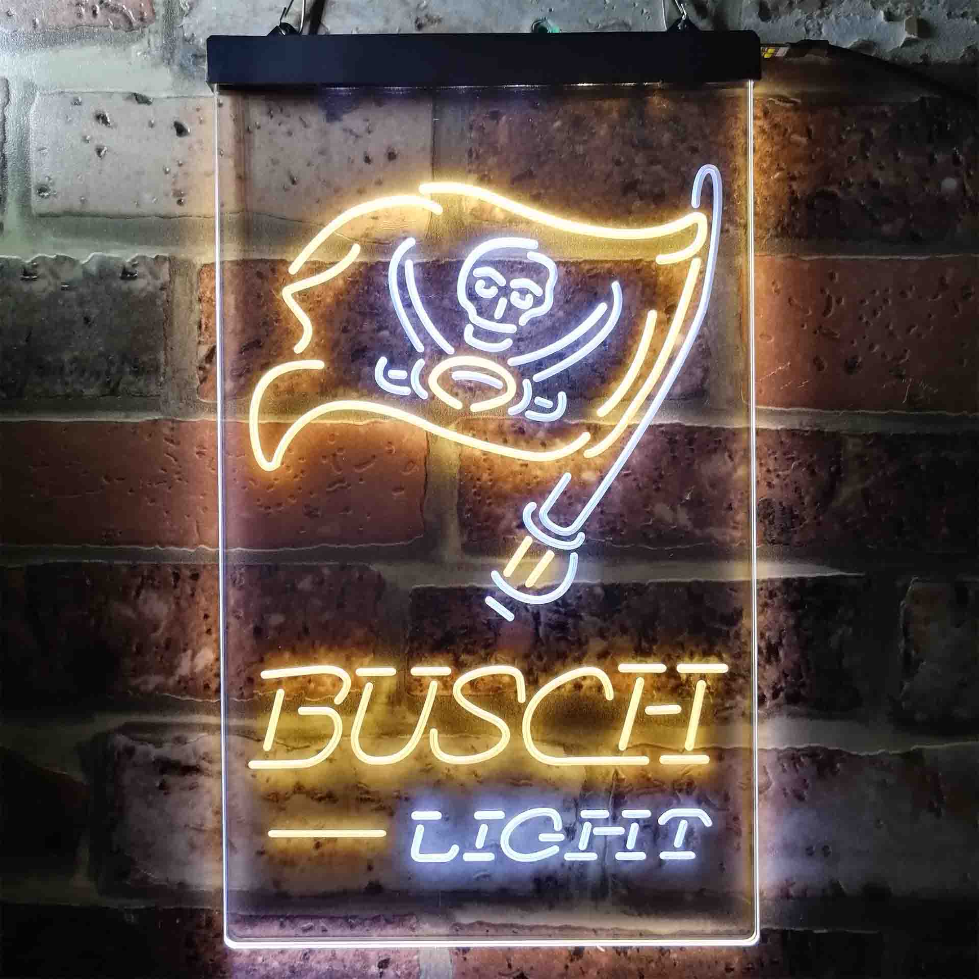 Busch Light Tampa Bay Buccaneers Neon-Like Led Light Sign