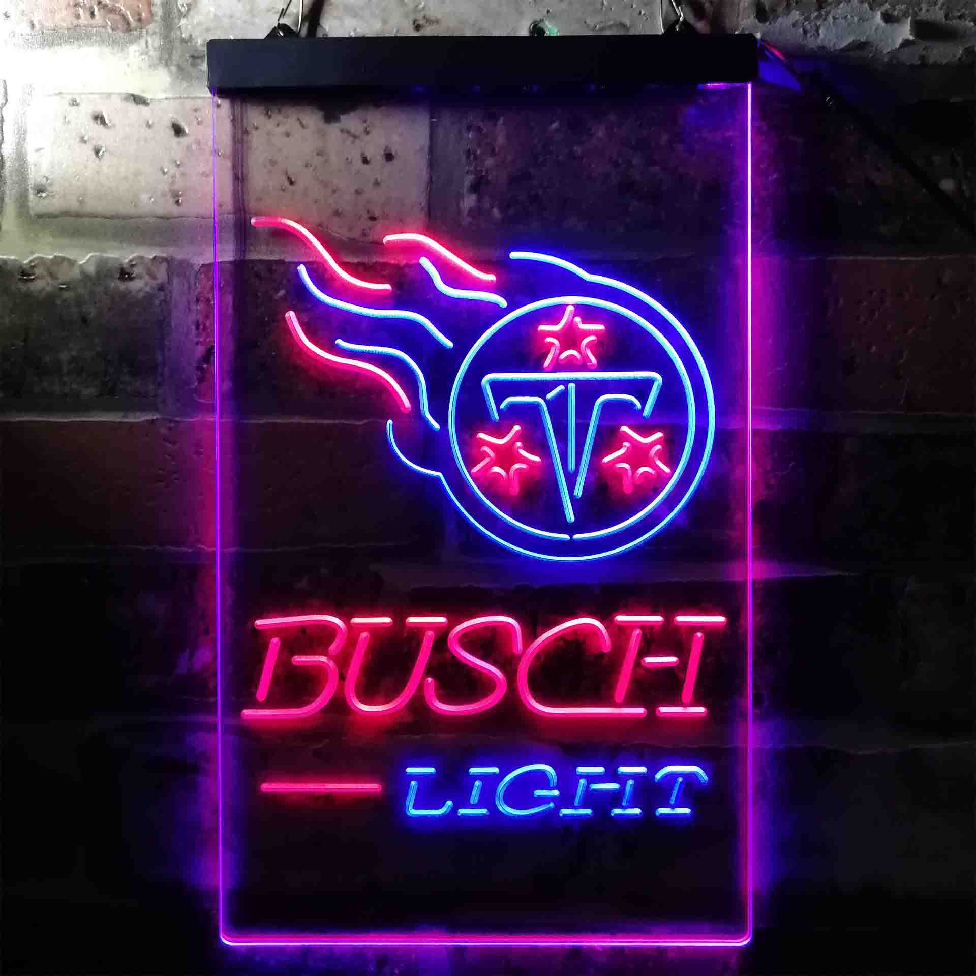 Busch Light Tennessee Titans Neon-Like Led Light Sign