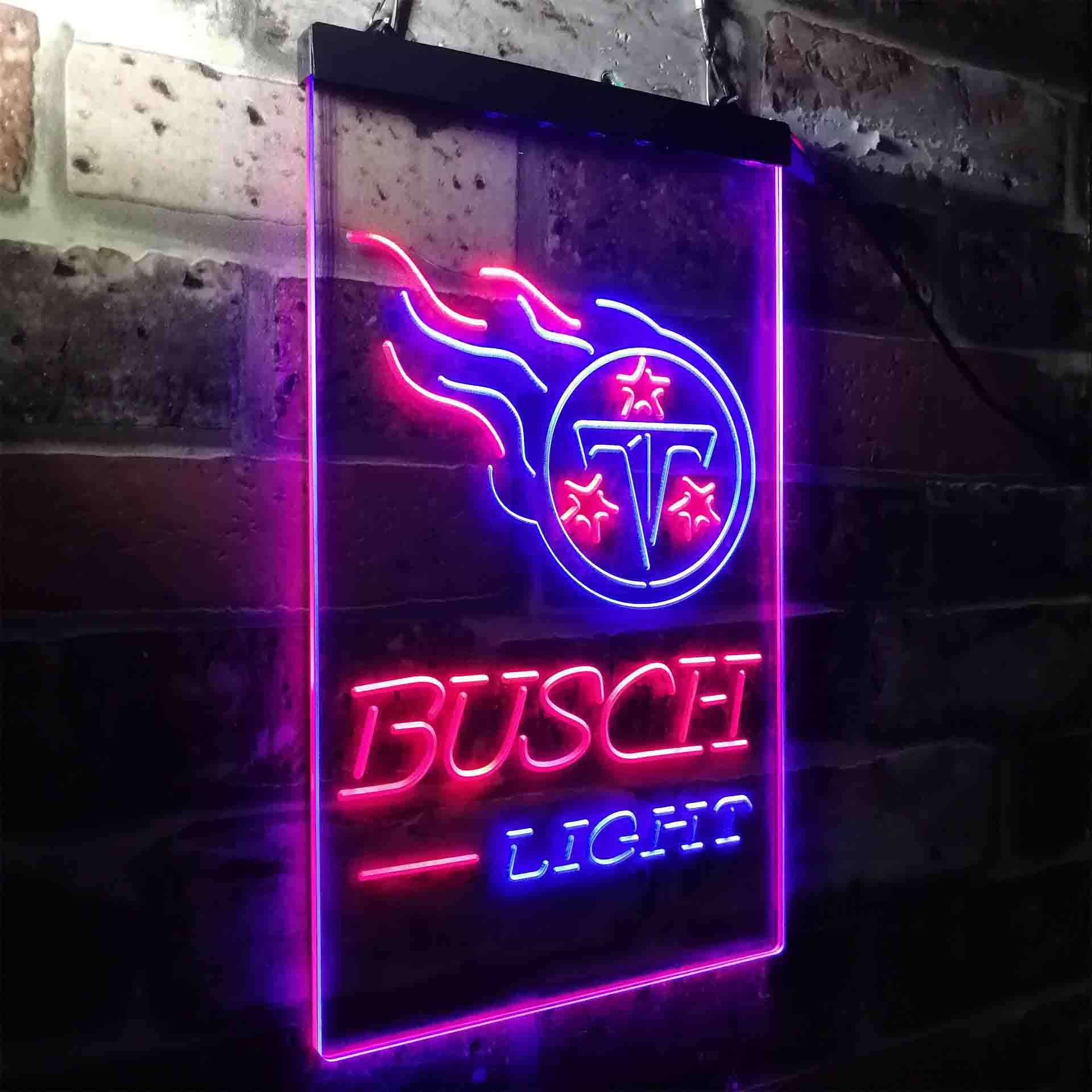 Busch Light Tennessee Titans Neon-Like Led Light Sign