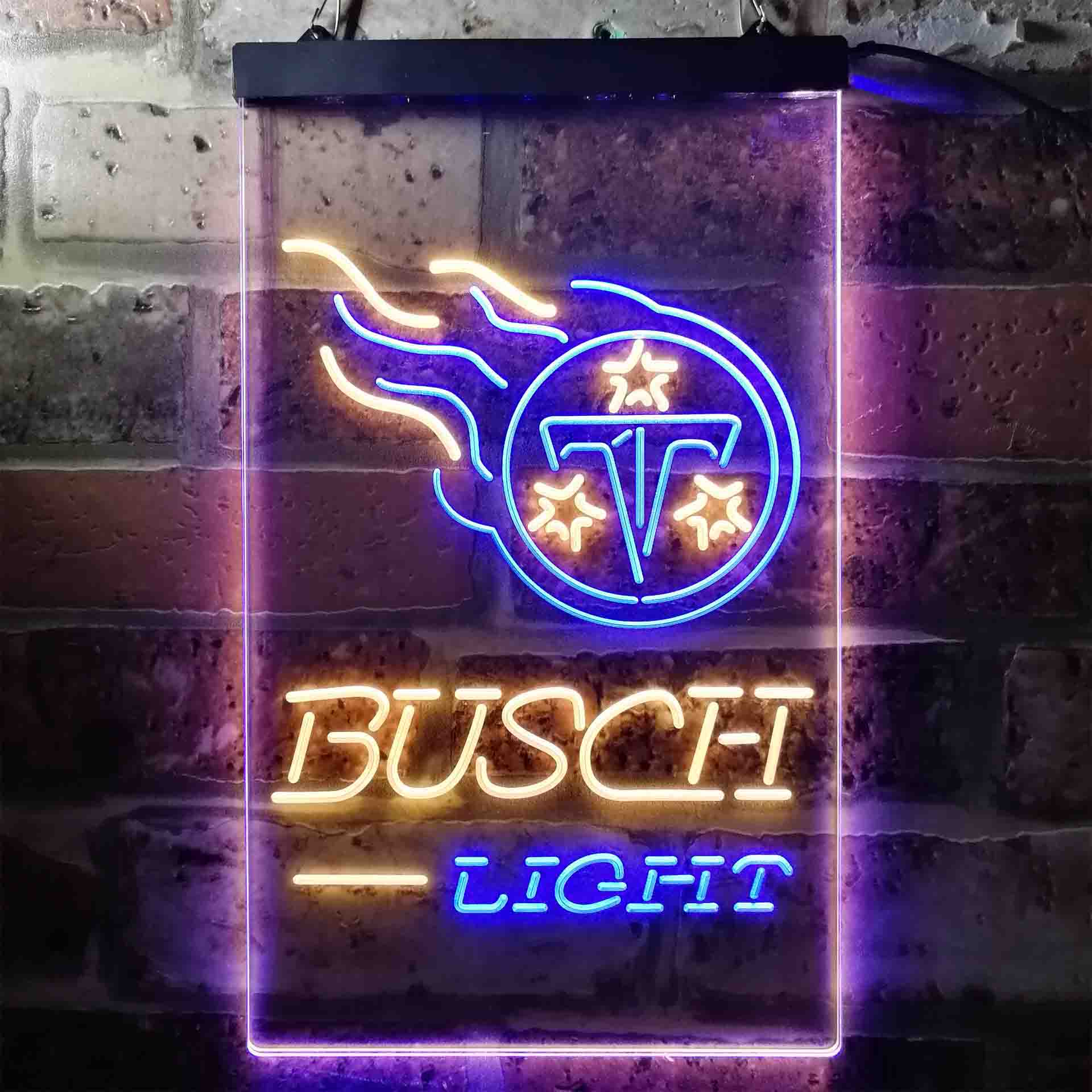 Busch Light Tennessee Titans Neon-Like Led Light Sign