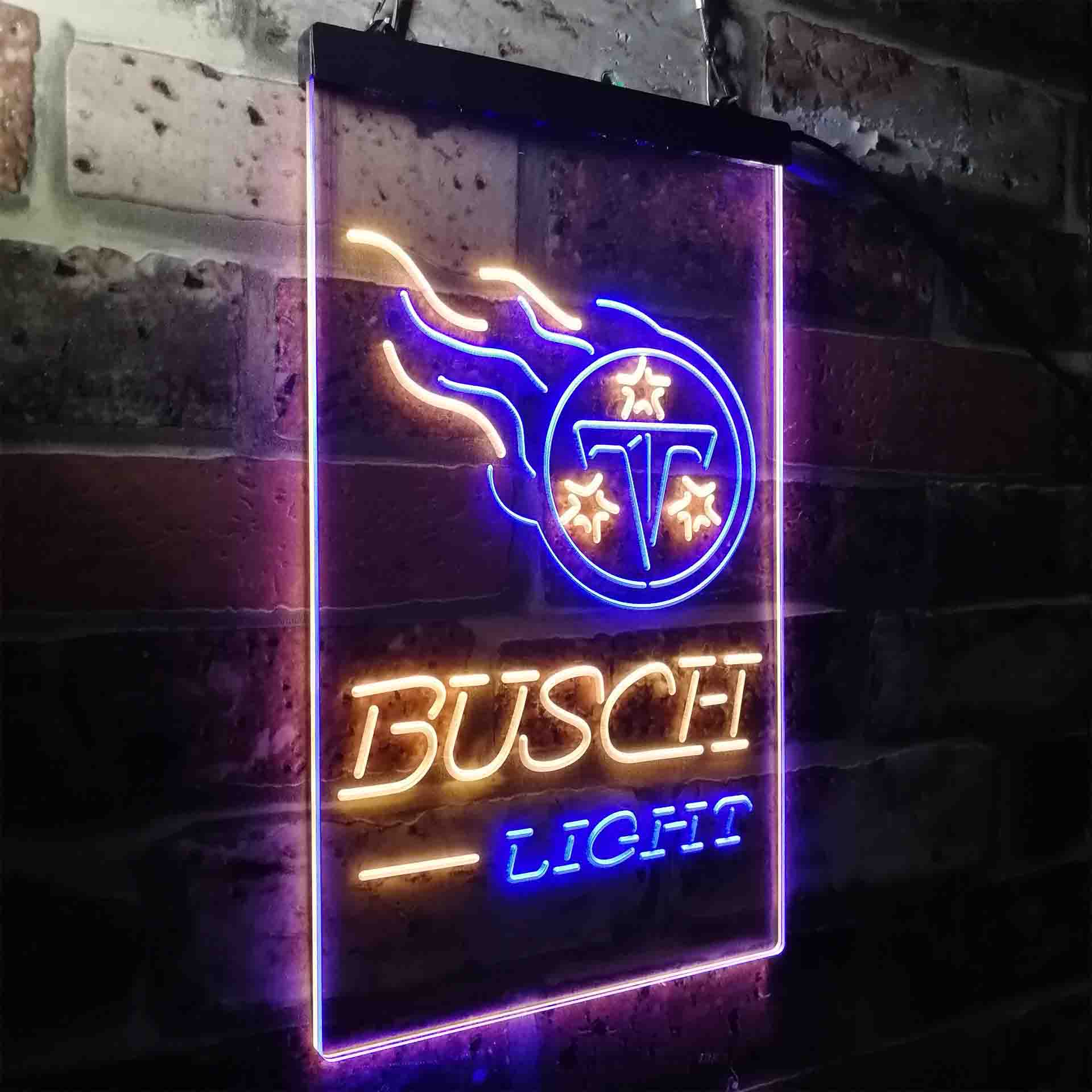 Busch Light Tennessee Titans Neon-Like Led Light Sign