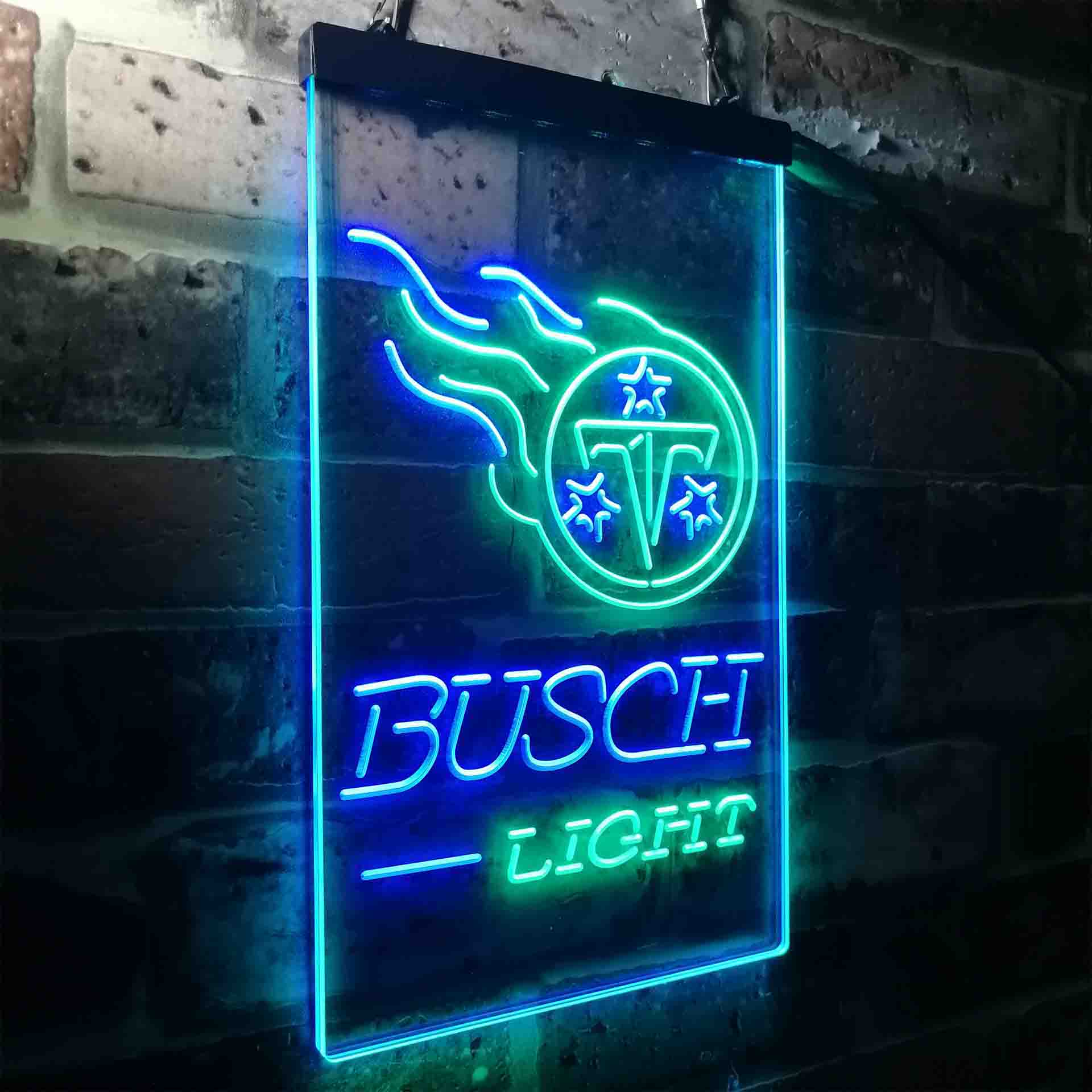 Busch Light Tennessee Titans Neon-Like Led Light Sign