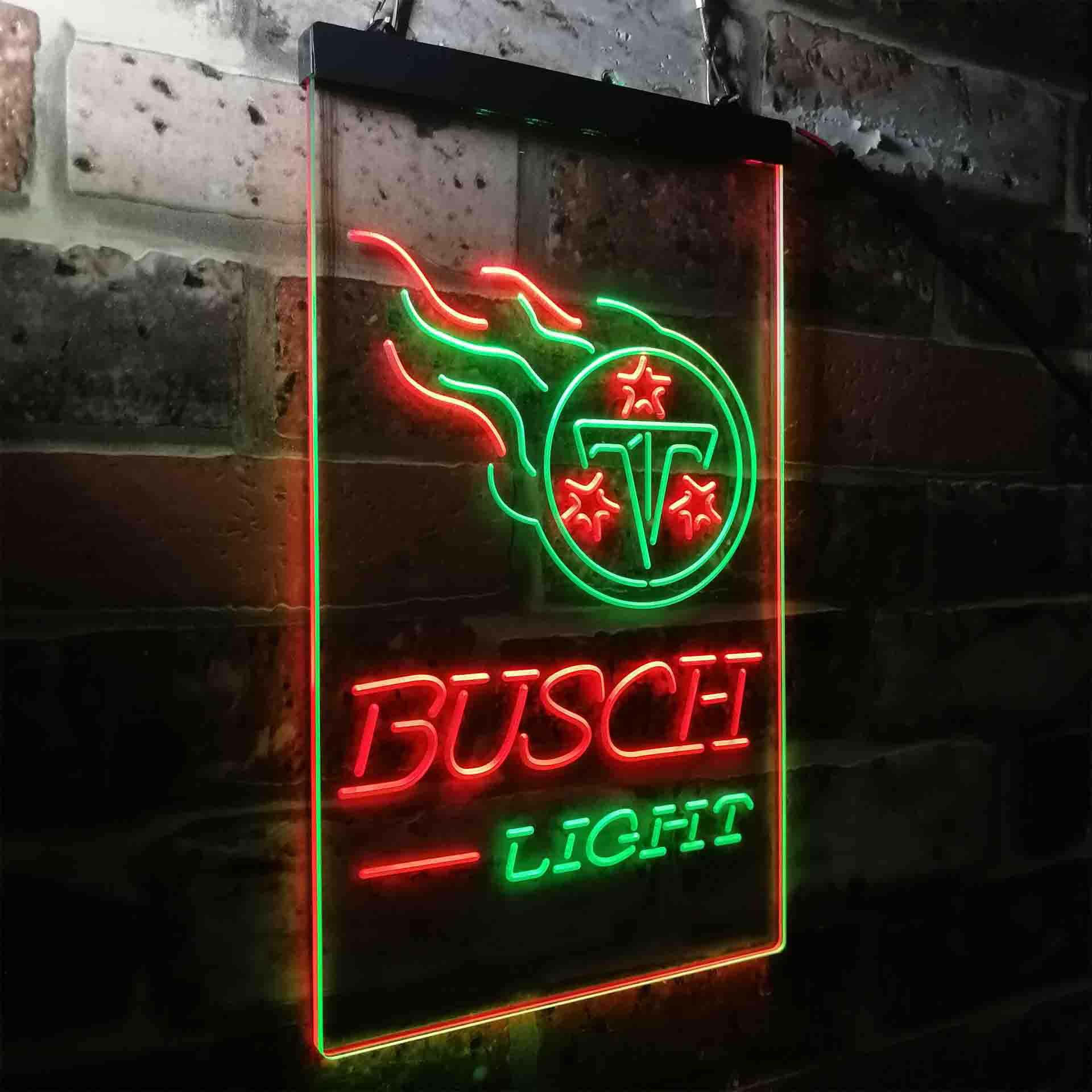 Busch Light Tennessee Titans Neon-Like Led Light Sign