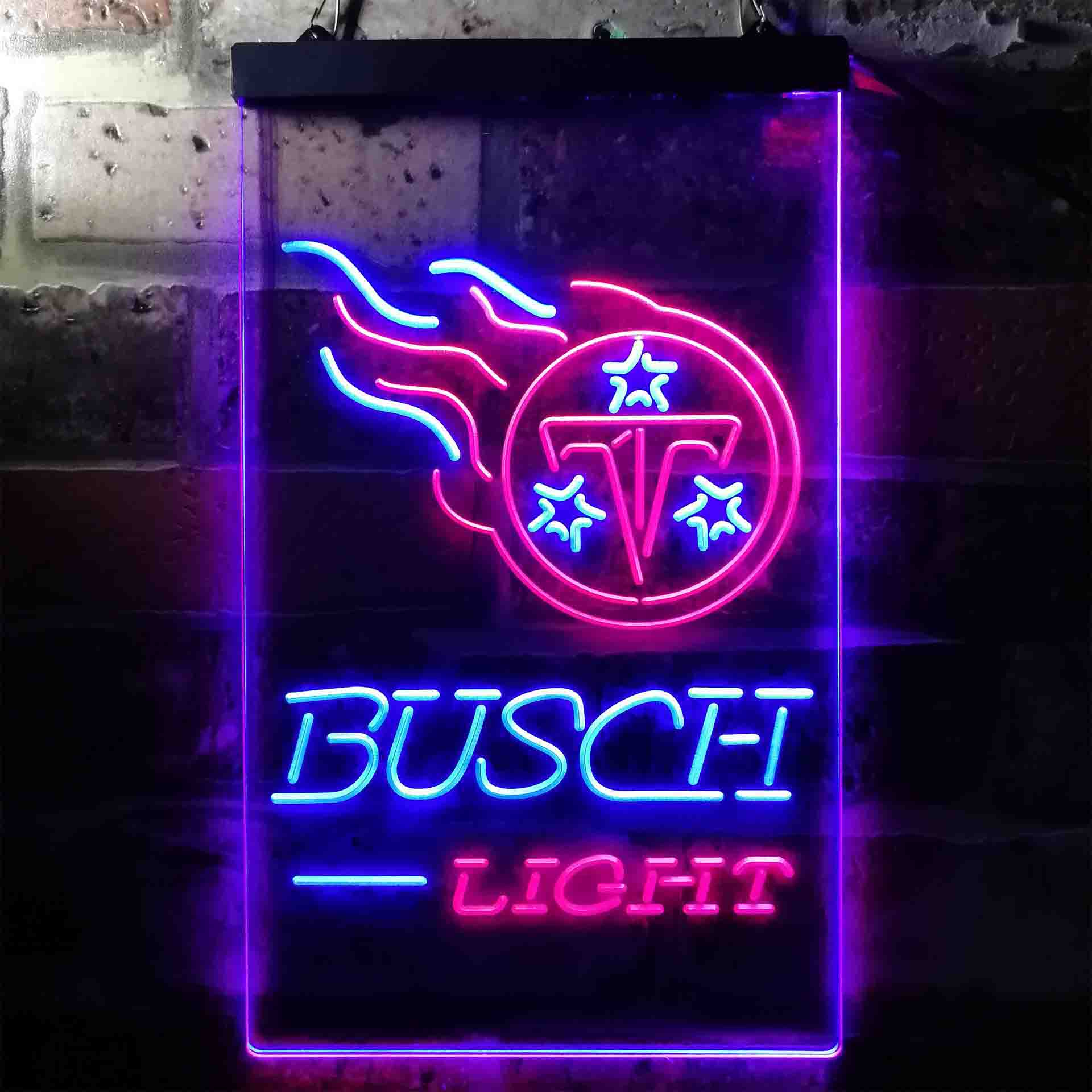 Busch Light Tennessee Titans Neon-Like Led Light Sign