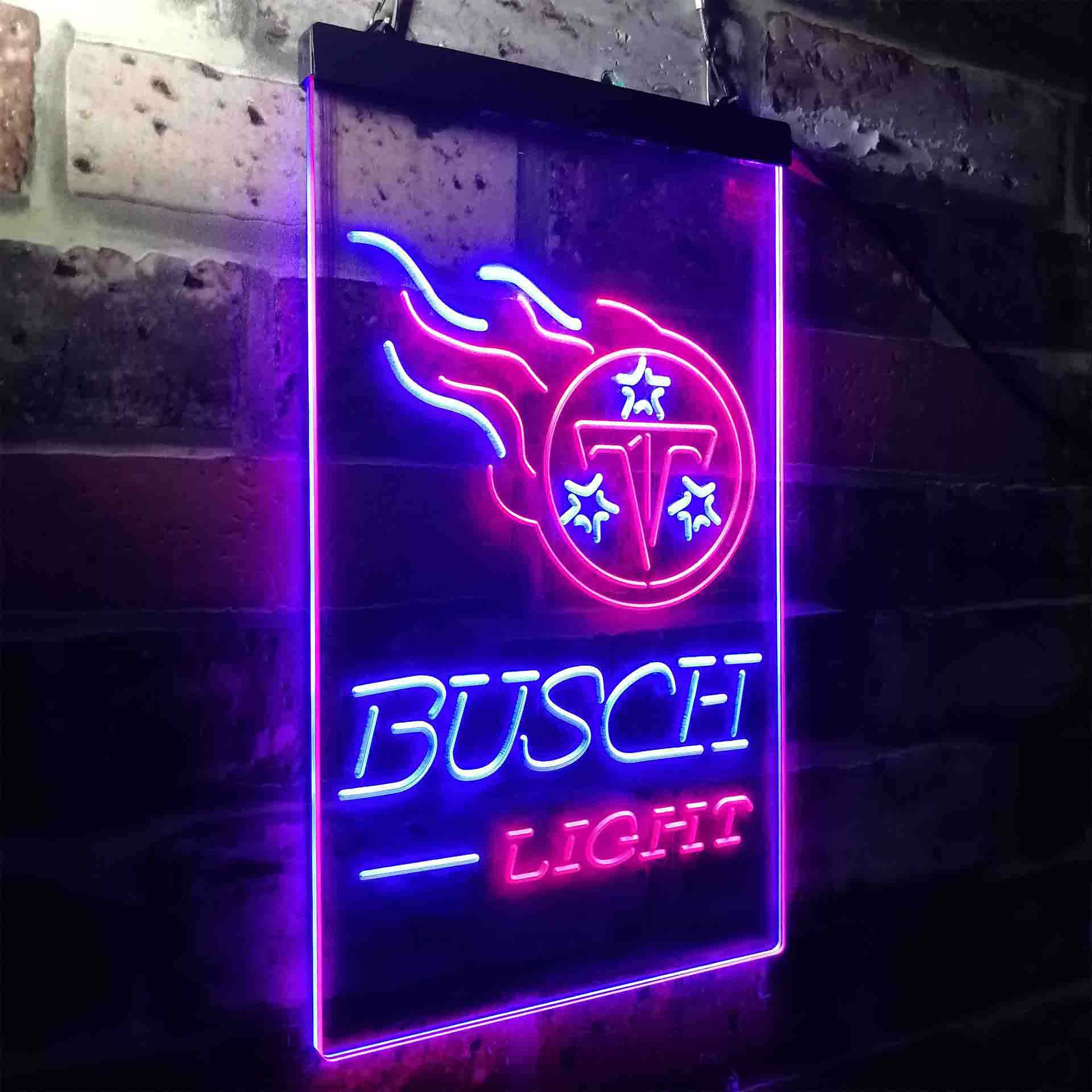 Busch Light Tennessee Titans Neon-Like Led Light Sign