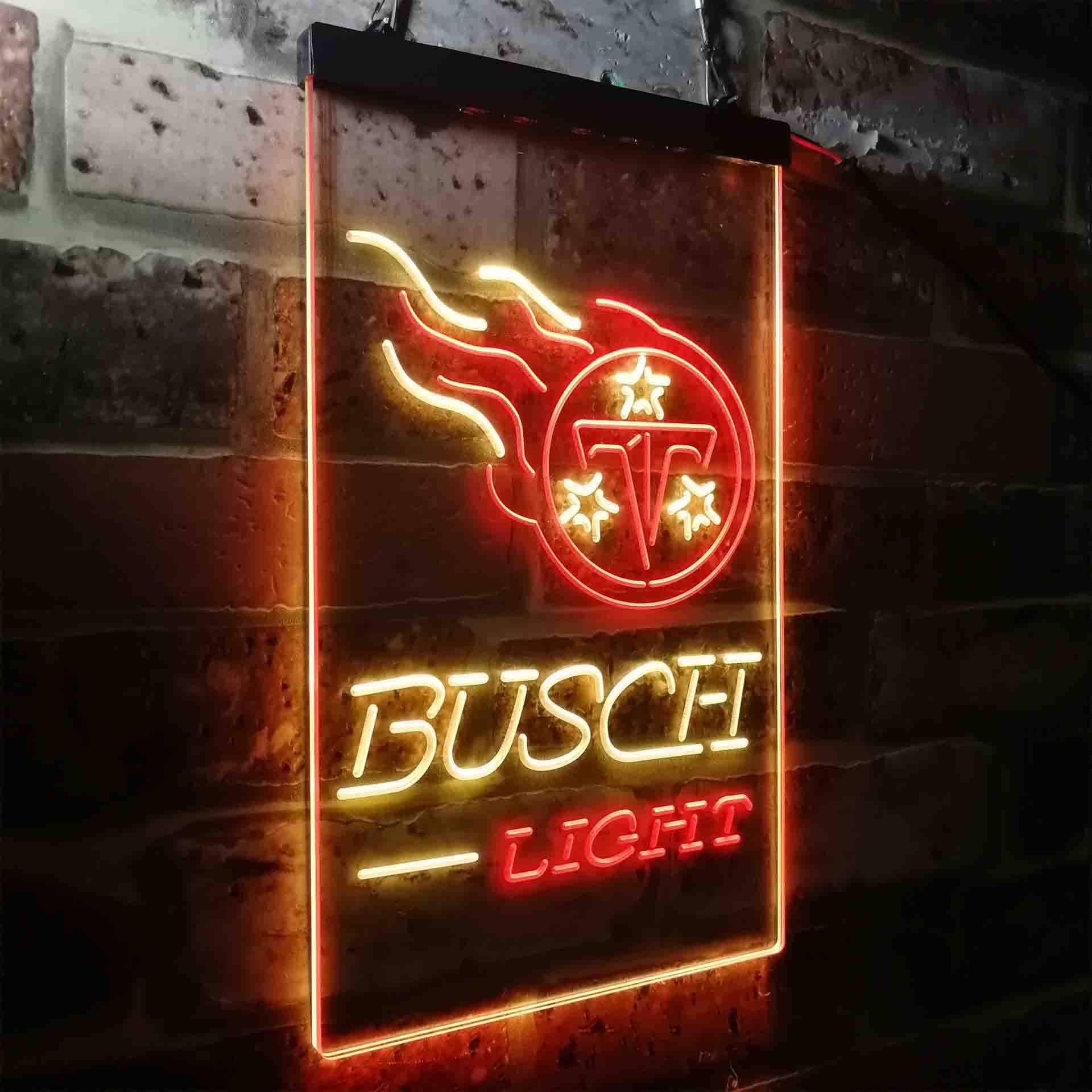 Busch Light Tennessee Titans Neon-Like Led Light Sign