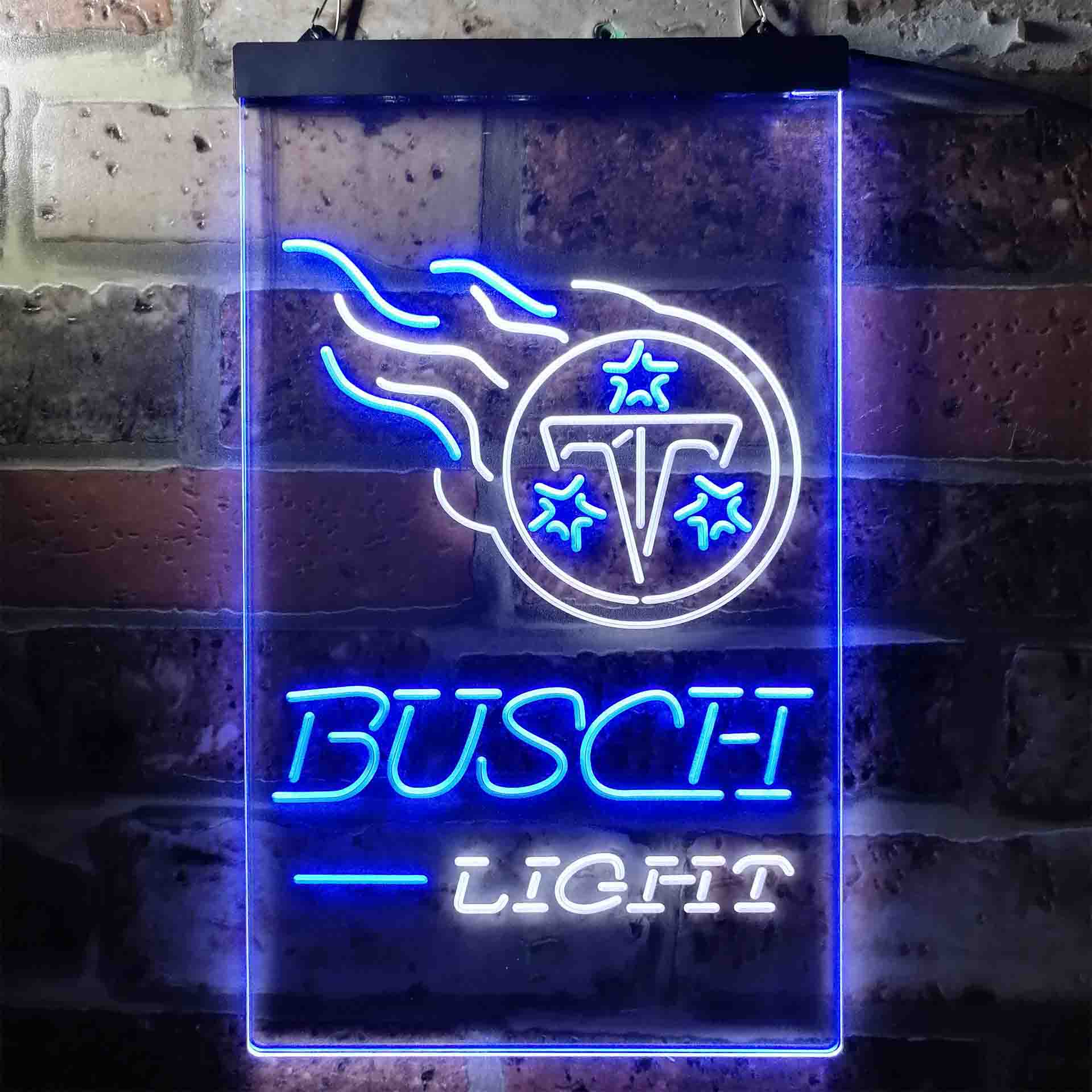 Busch Light Tennessee Titans Neon-Like Led Light Sign