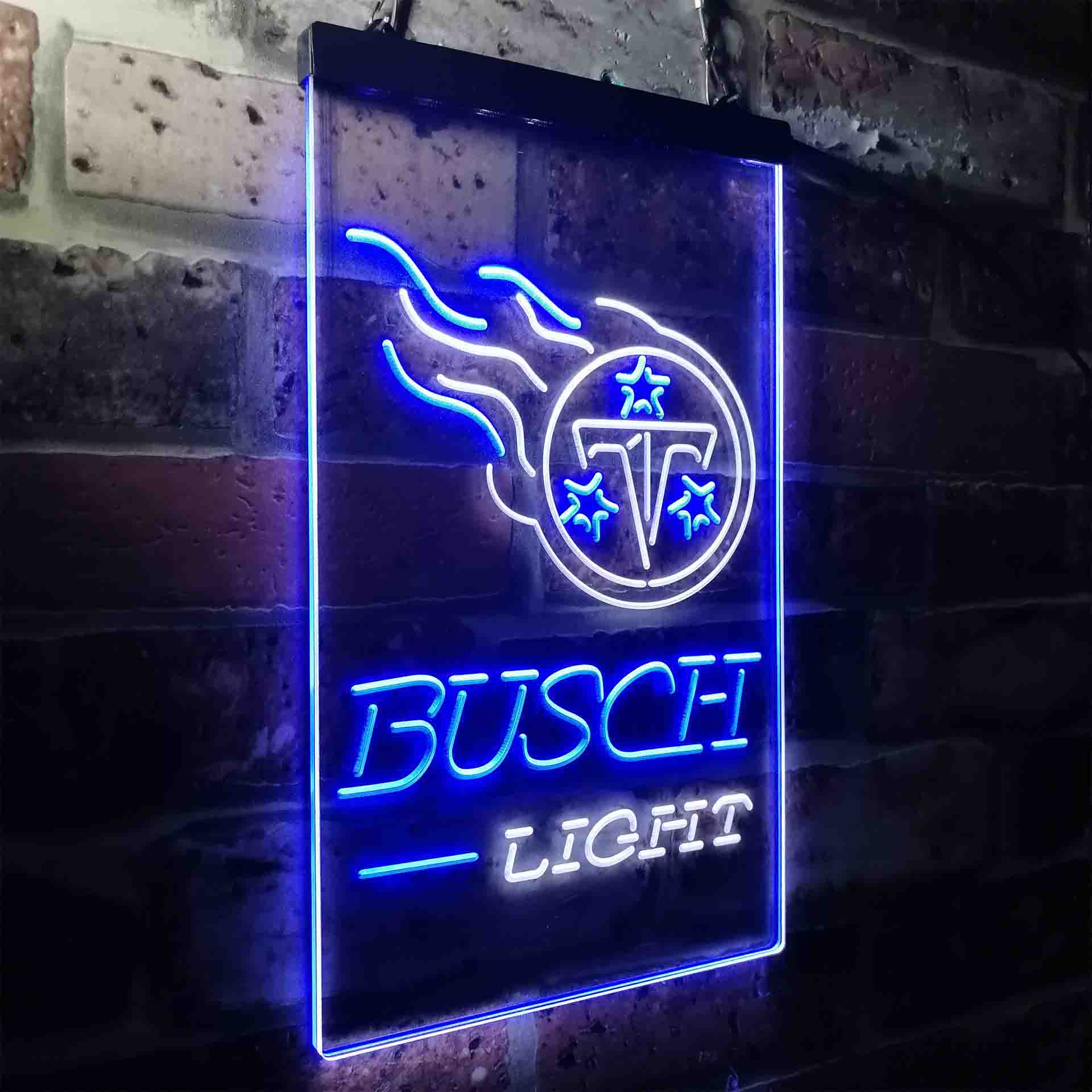 Busch Light Tennessee Titans Neon-Like Led Light Sign