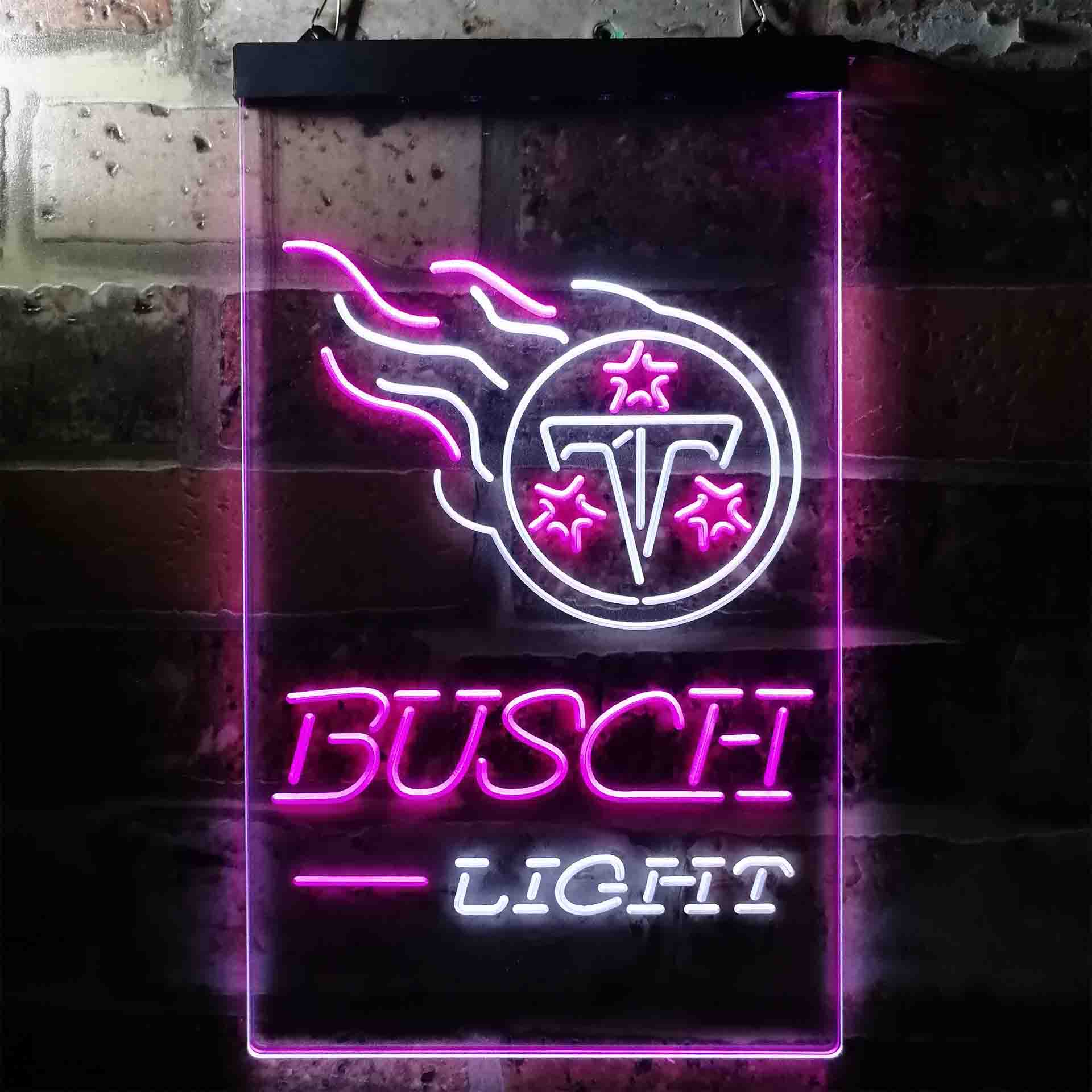 Busch Light Tennessee Titans Neon-Like Led Light Sign