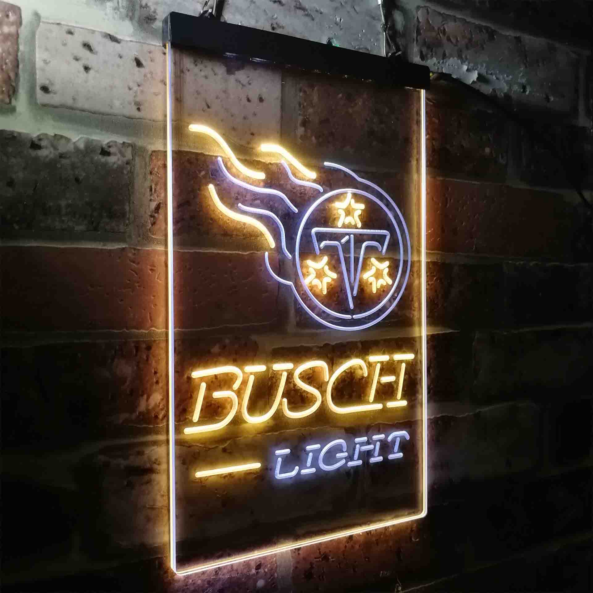 Busch Light Tennessee Titans Neon-Like Led Light Sign