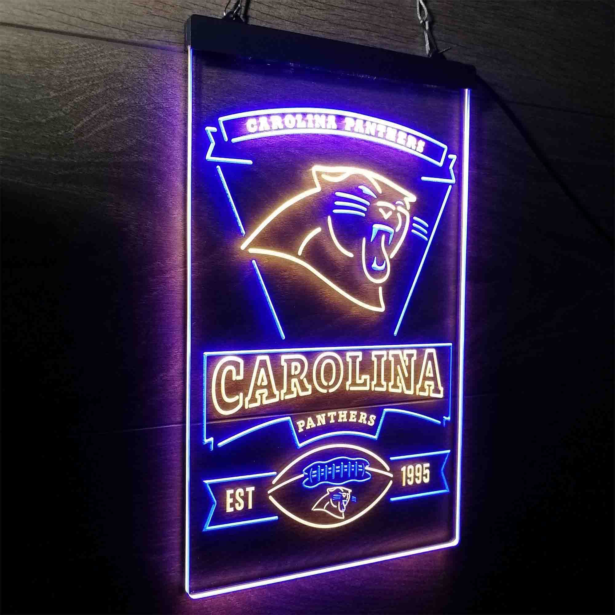 Carolina Panthers Est. 1995 Neon-Like Led Light Sign