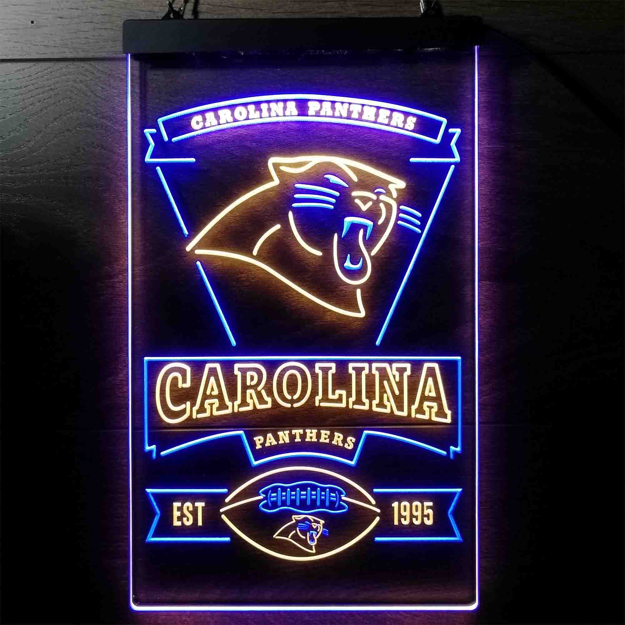 Carolina Panthers Est. 1995 Neon-Like Led Light Sign