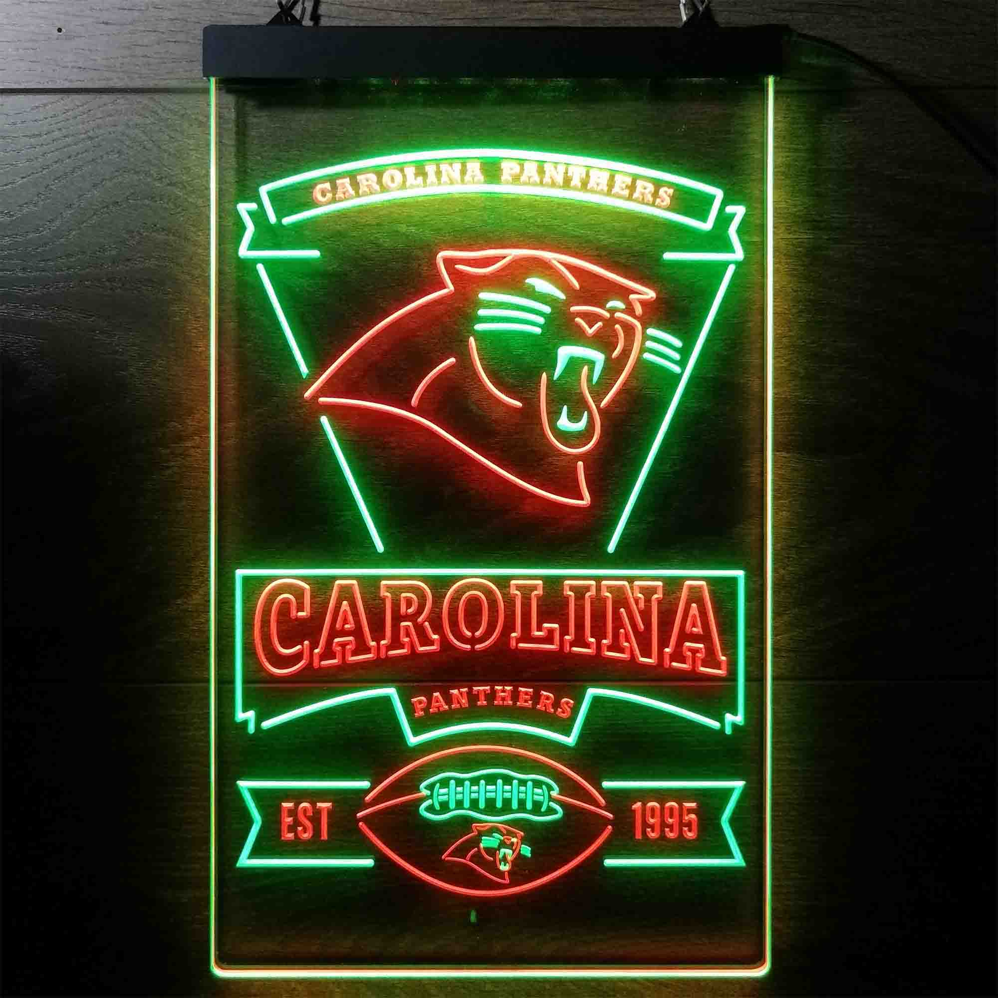 Carolina Panthers Est. 1995 Neon-Like Led Light Sign