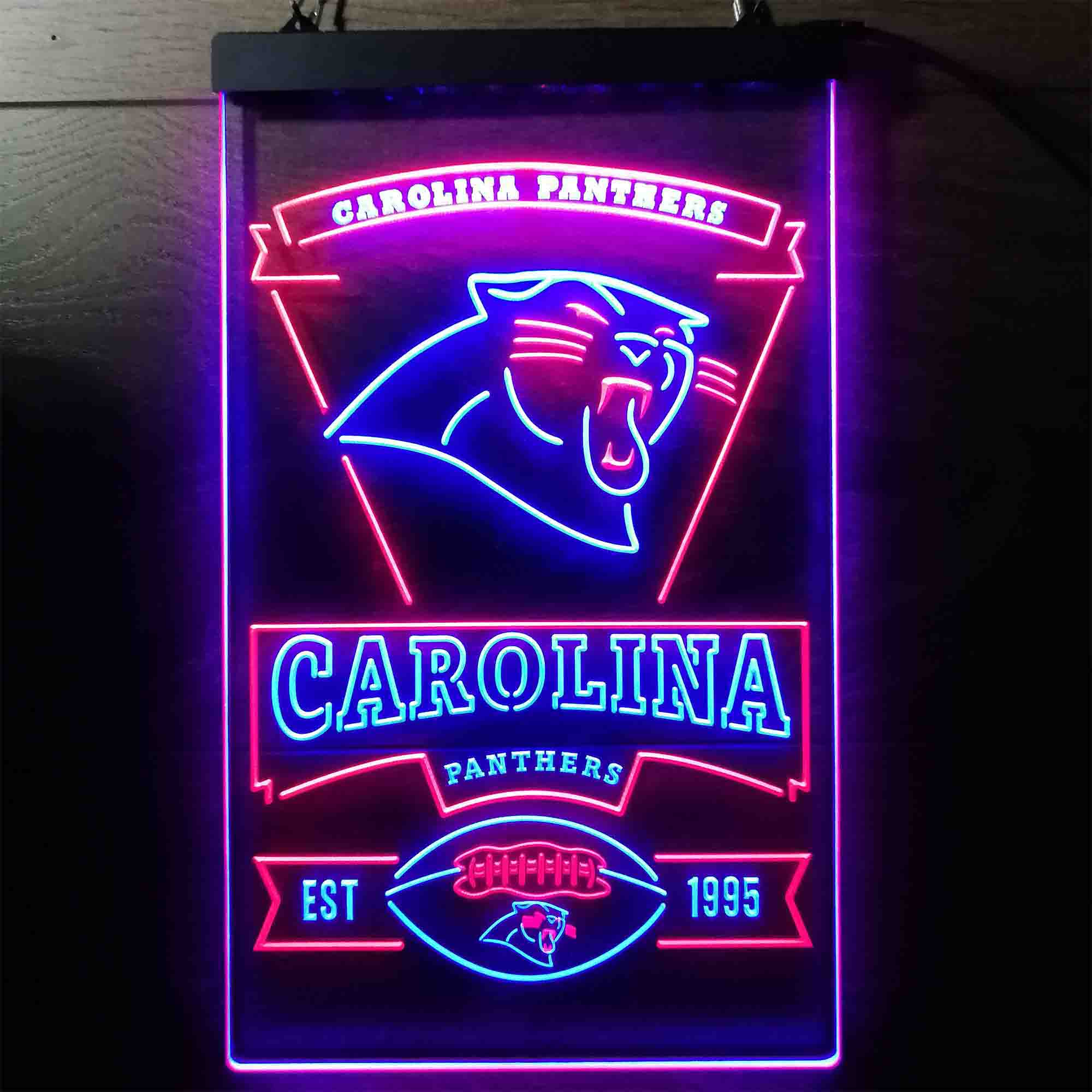 Carolina Panthers Est. 1995 Neon-Like Led Light Sign