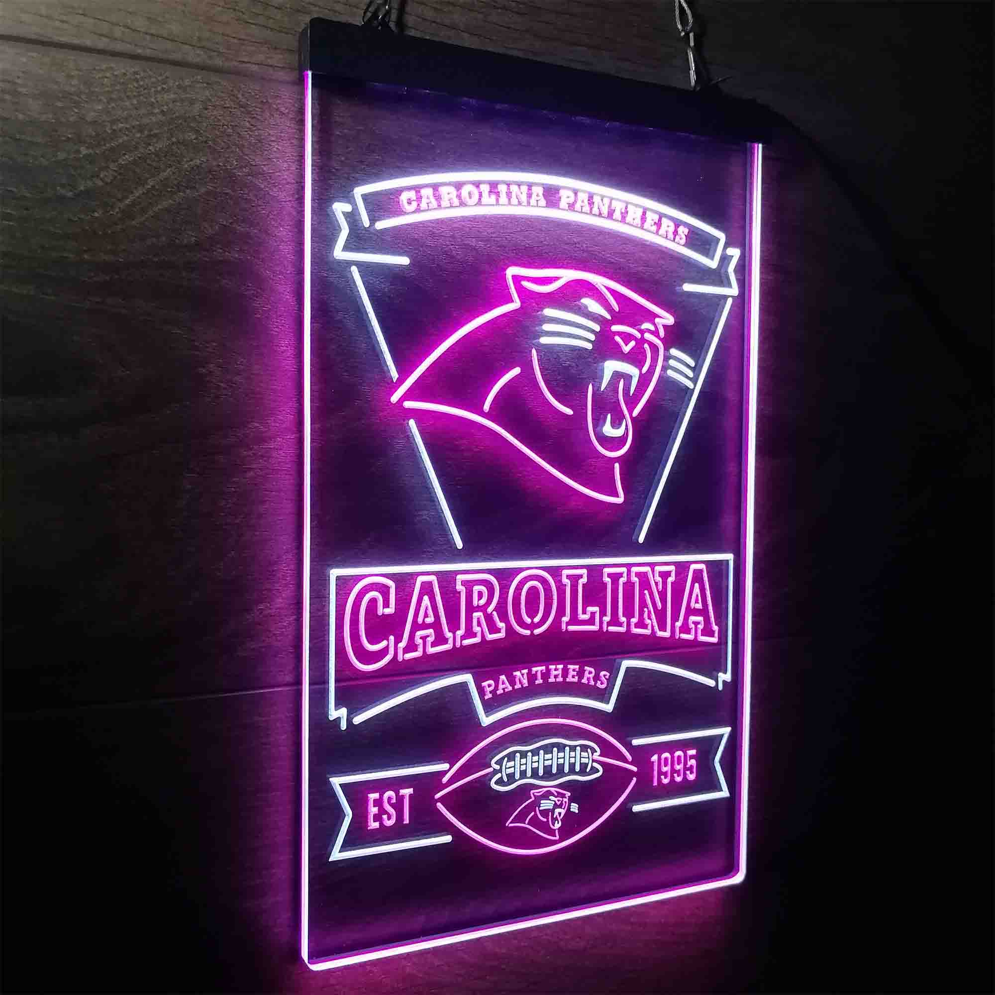 Carolina Panthers Est. 1995 Neon-Like Led Light Sign