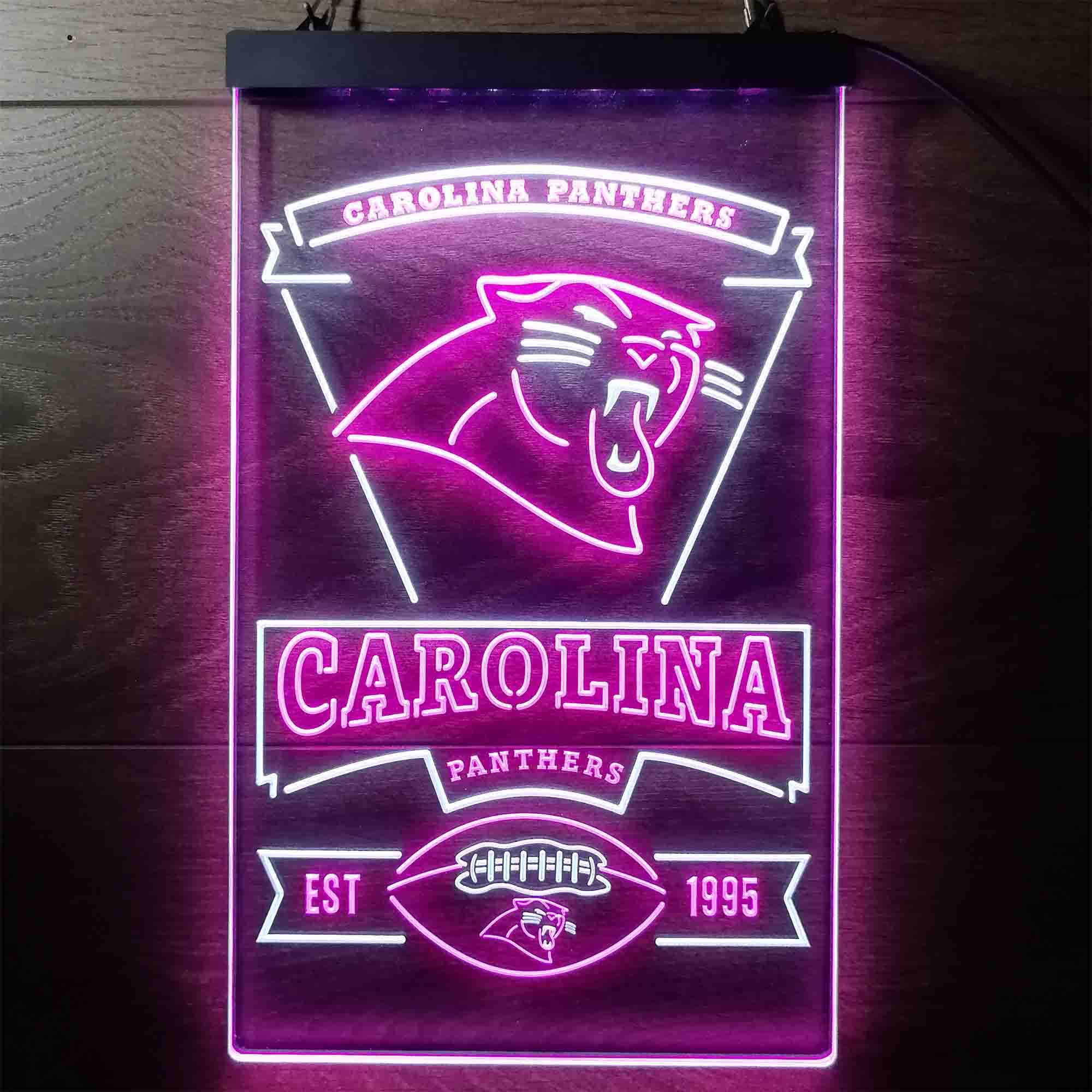 Carolina Panthers Est. 1995 Neon-Like Led Light Sign