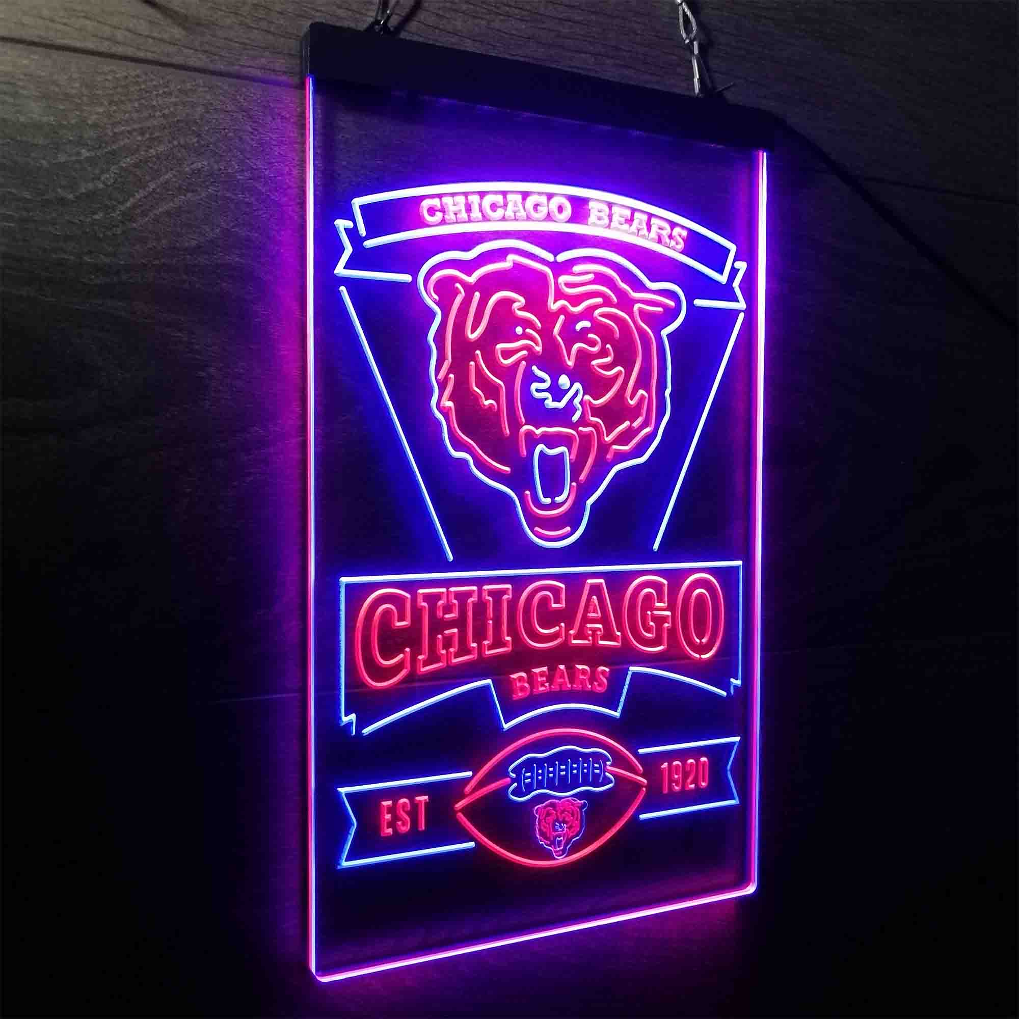 Chicago Bears Est. 1920 Neon-Like LED Light Sign