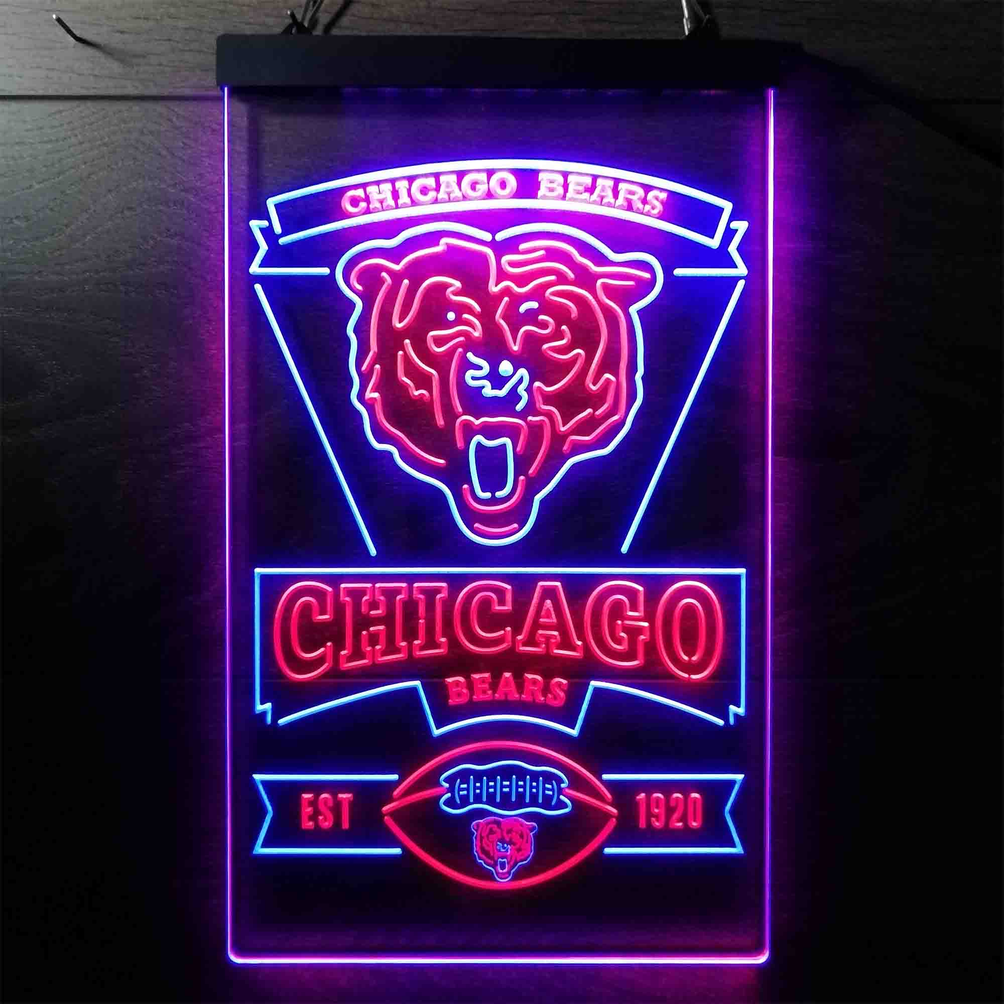 Chicago Bears Est. 1920 Neon-Like LED Light Sign