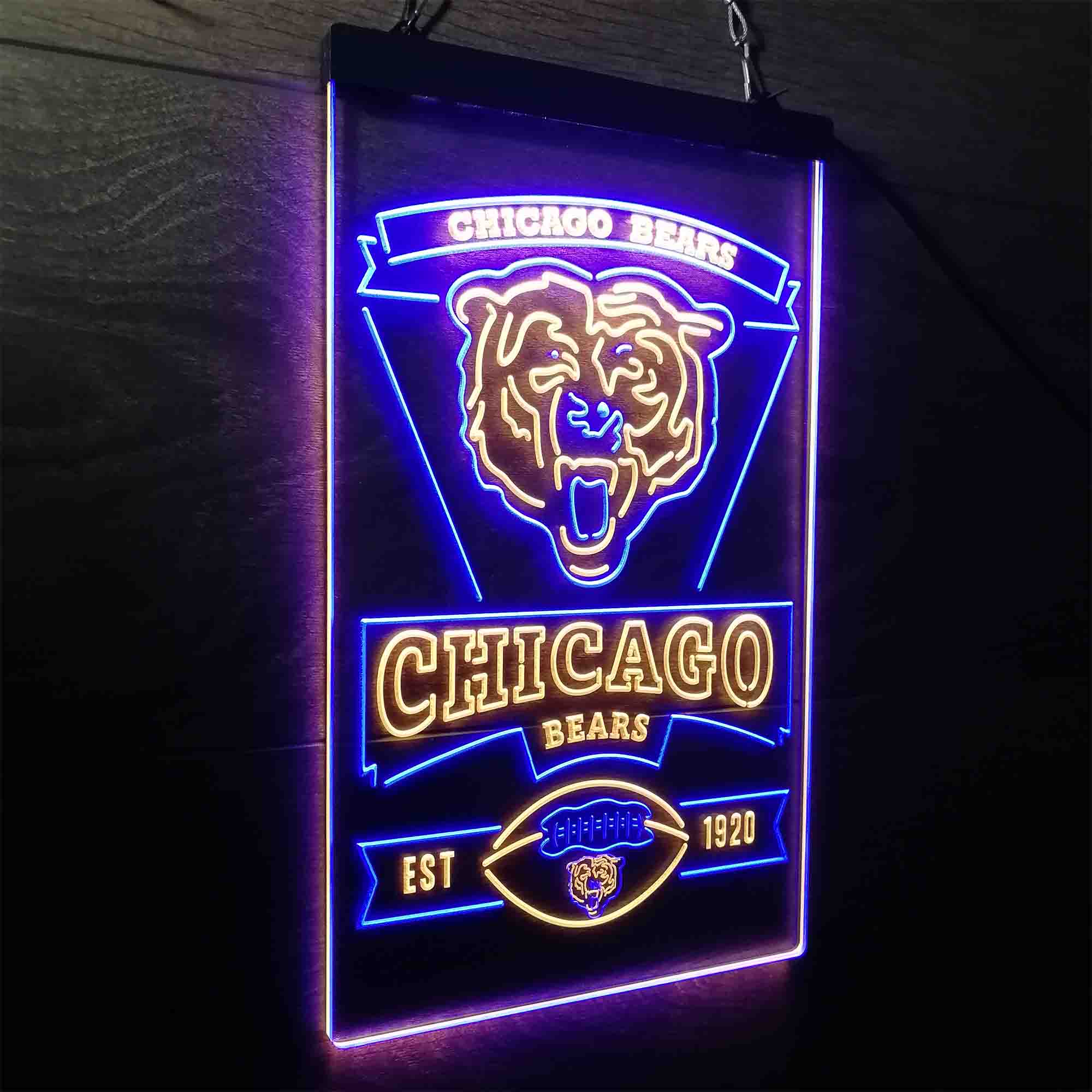 Chicago Bears Est. 1920 Neon-Like LED Light Sign