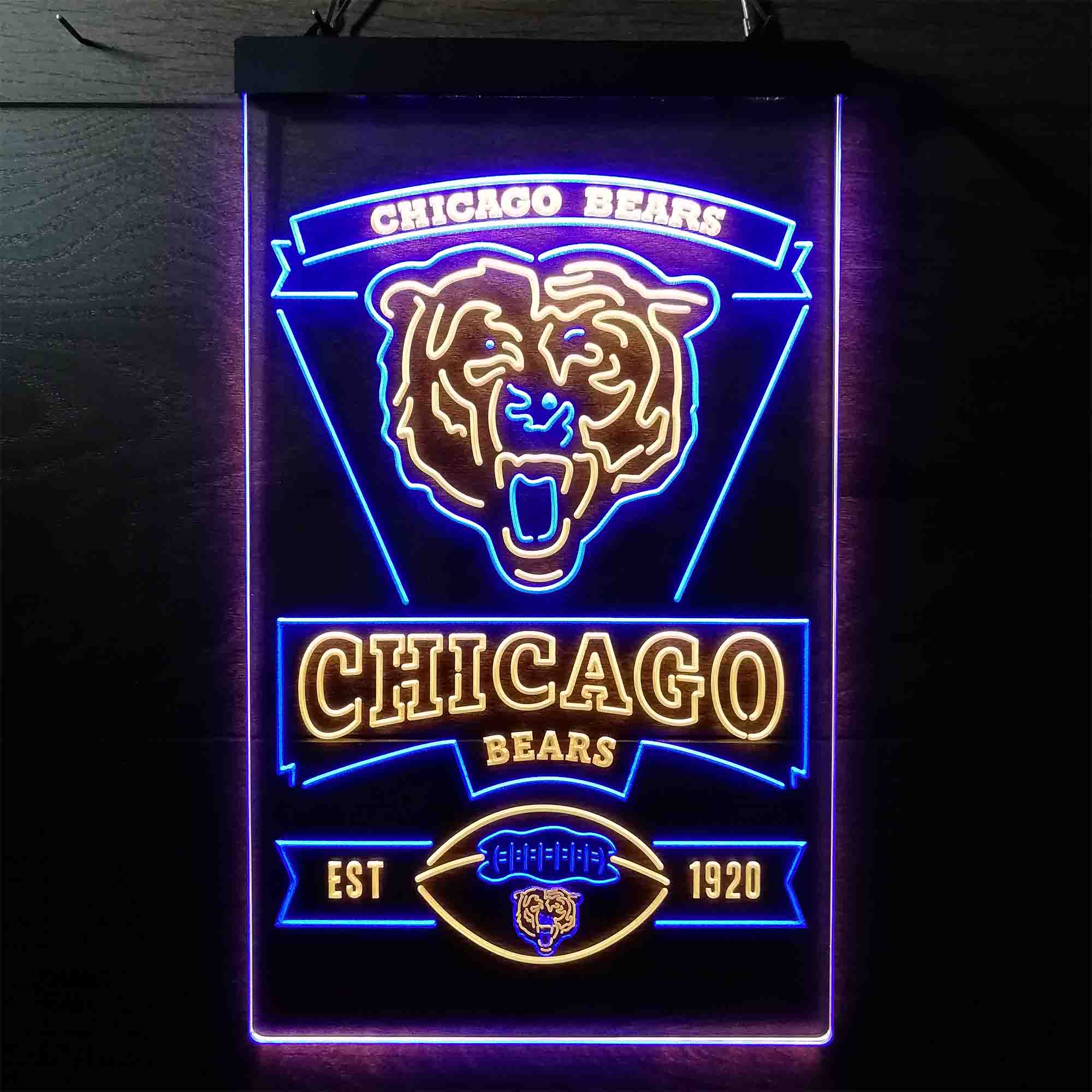 Chicago Bears Est. 1920 Neon-Like LED Sign