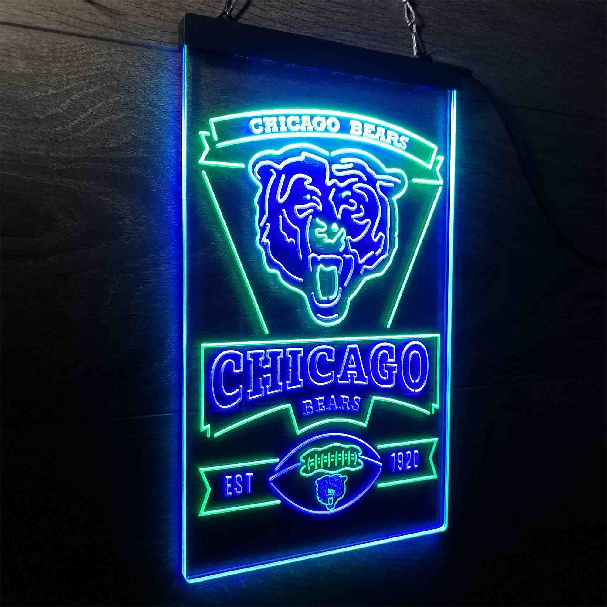 Chicago Bears Est. 1920 Neon-Like LED Light Sign