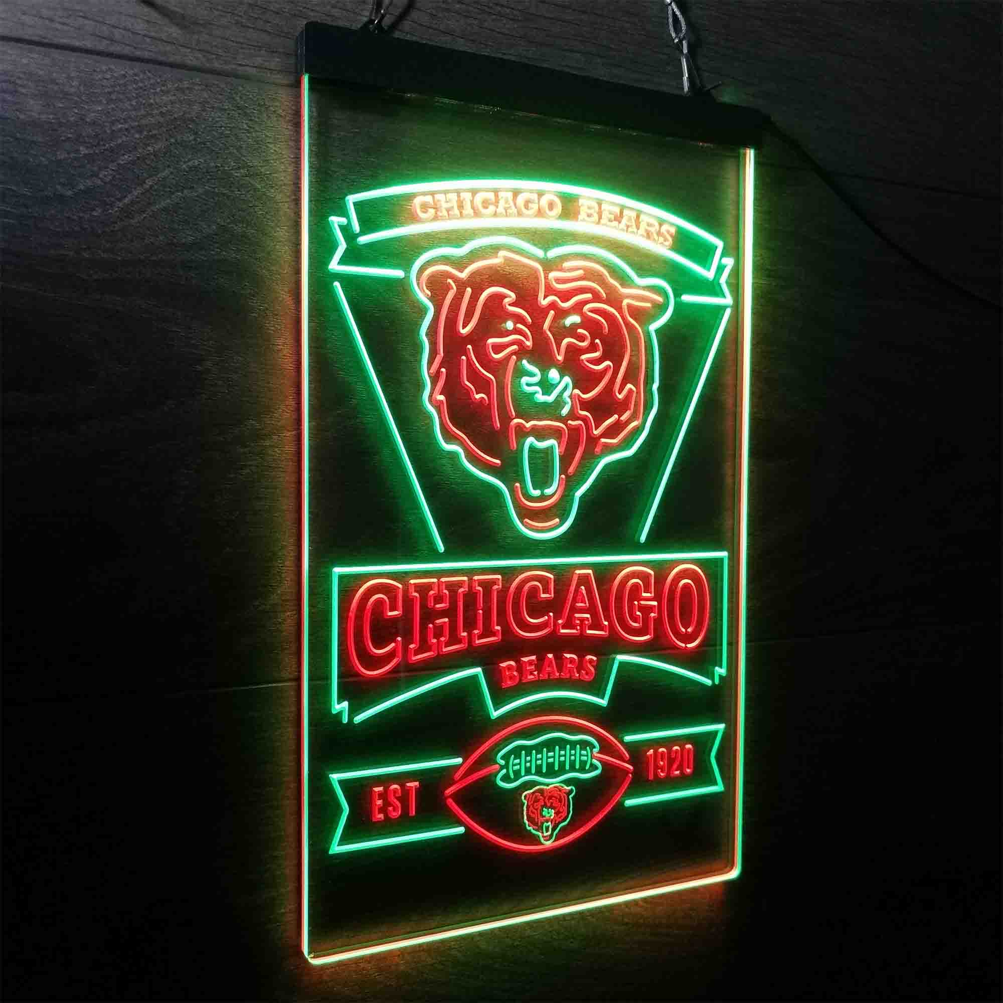 Chicago Bears Est. 1920 Neon-Like LED Light Sign