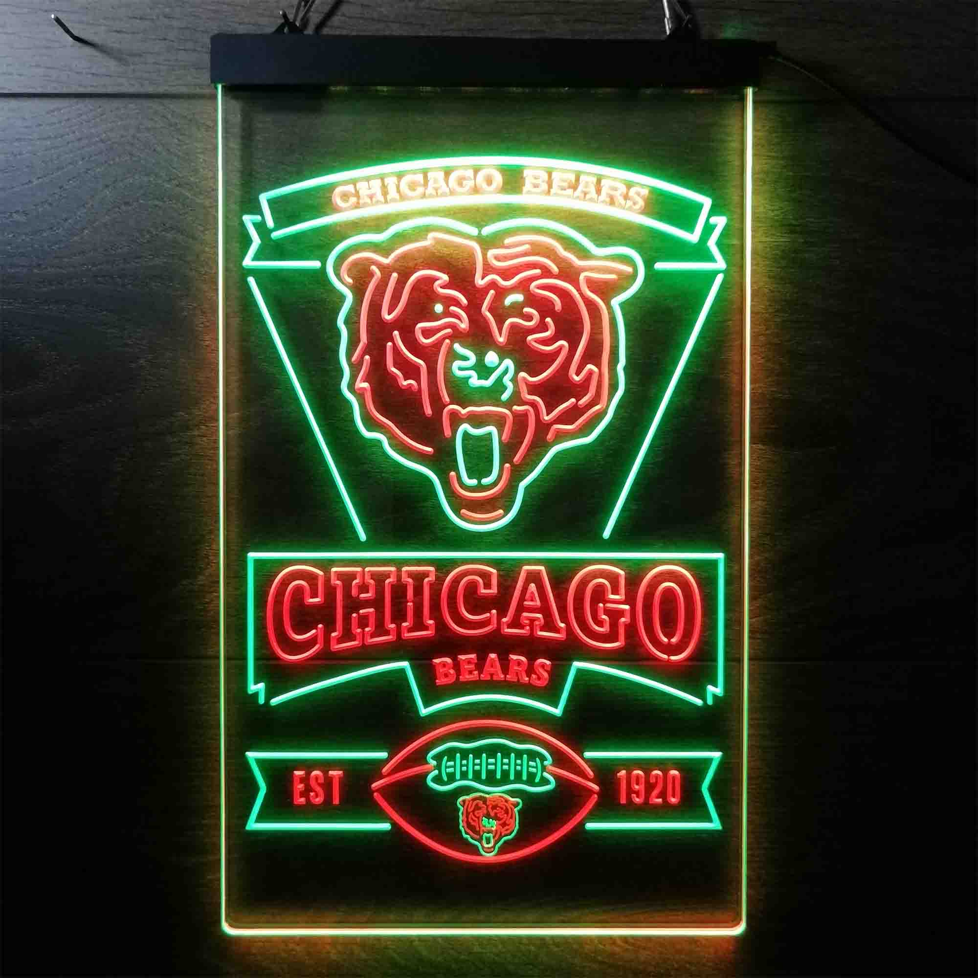 Chicago Bears Est. 1920 Neon-Like LED Light Sign