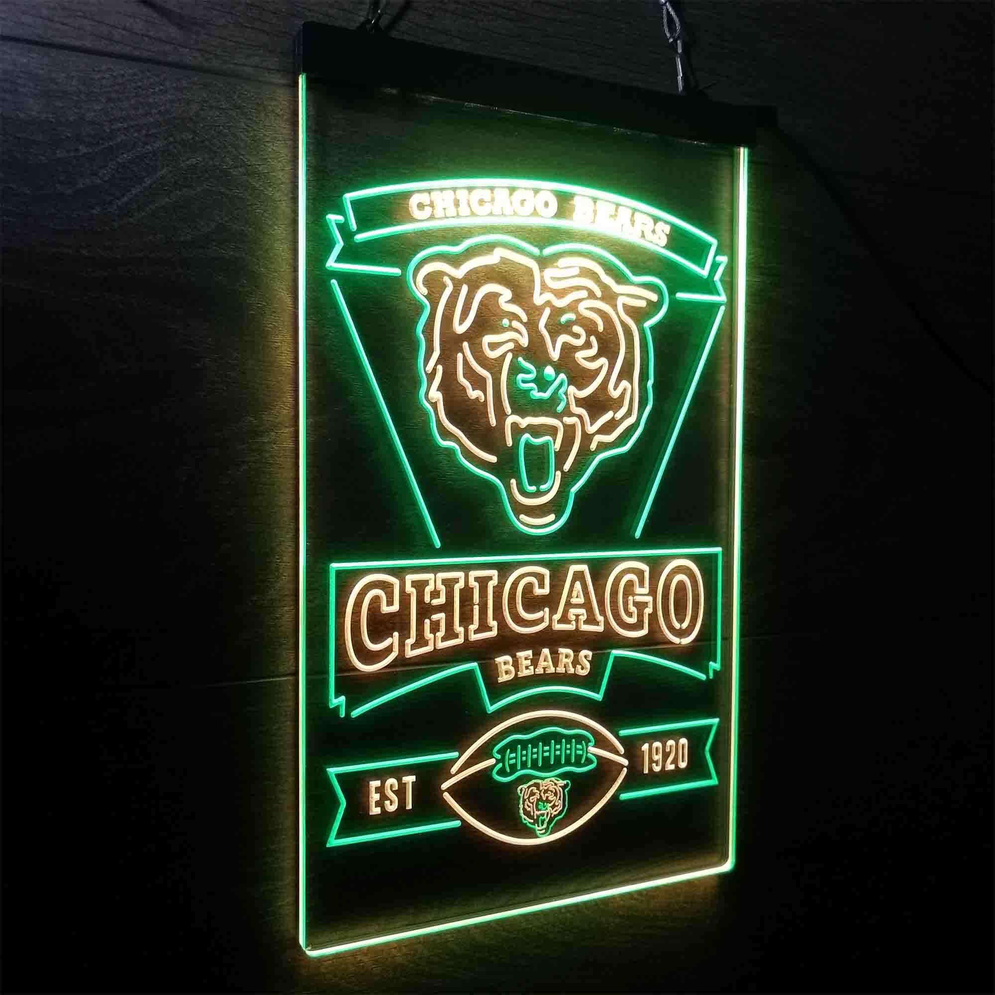 Chicago Bears Est. 1920 Neon-Like LED Light Sign