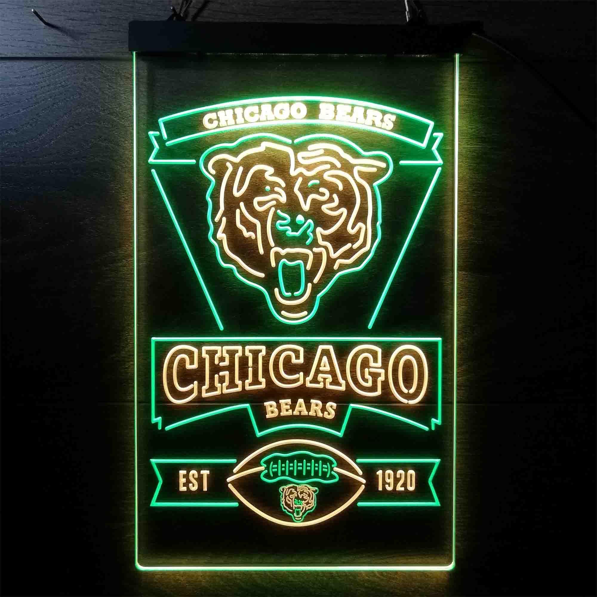 Chicago Bears Est. 1920 Neon-Like LED Light Sign