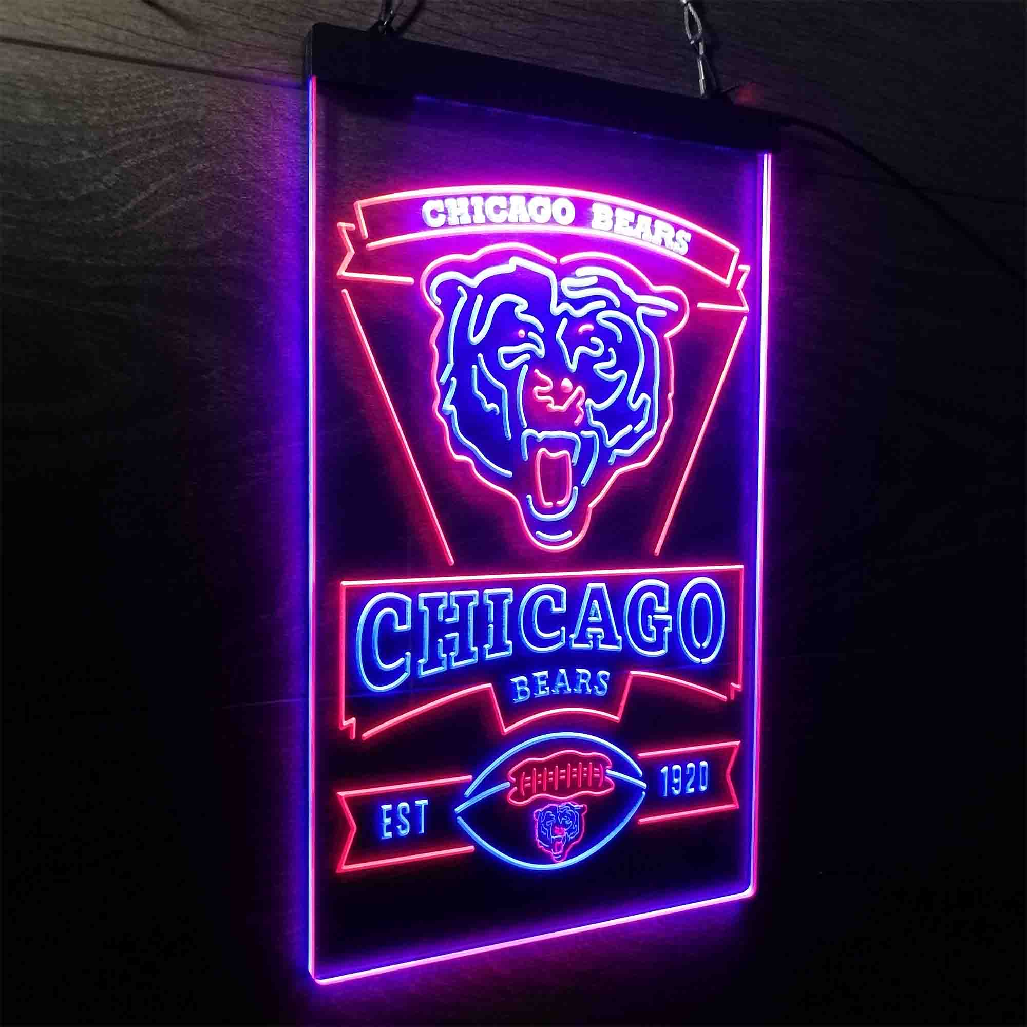 Chicago Bears Est. 1920 Neon-Like LED Light Sign