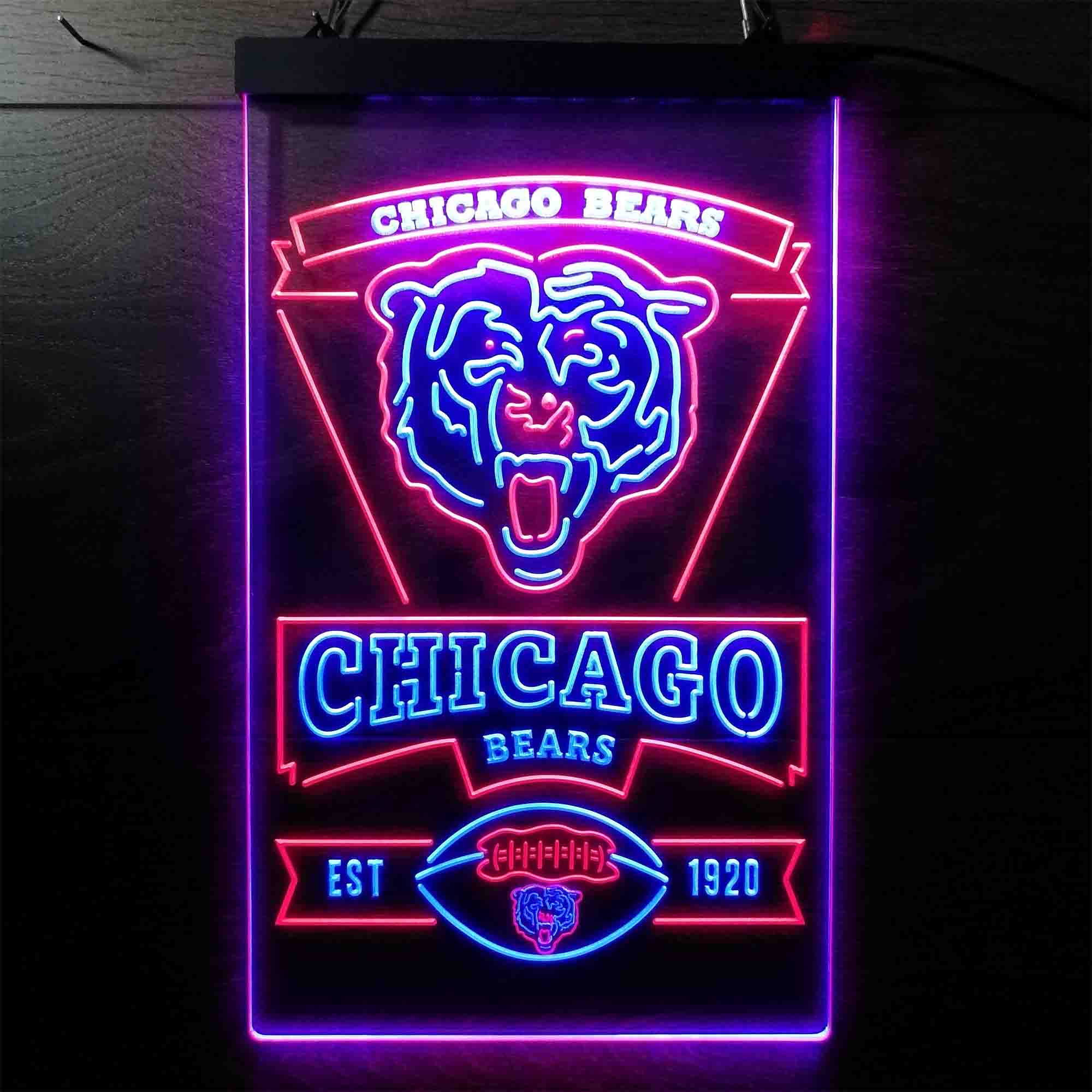 Chicago Bears Est. 1920 Neon-Like LED Light Sign