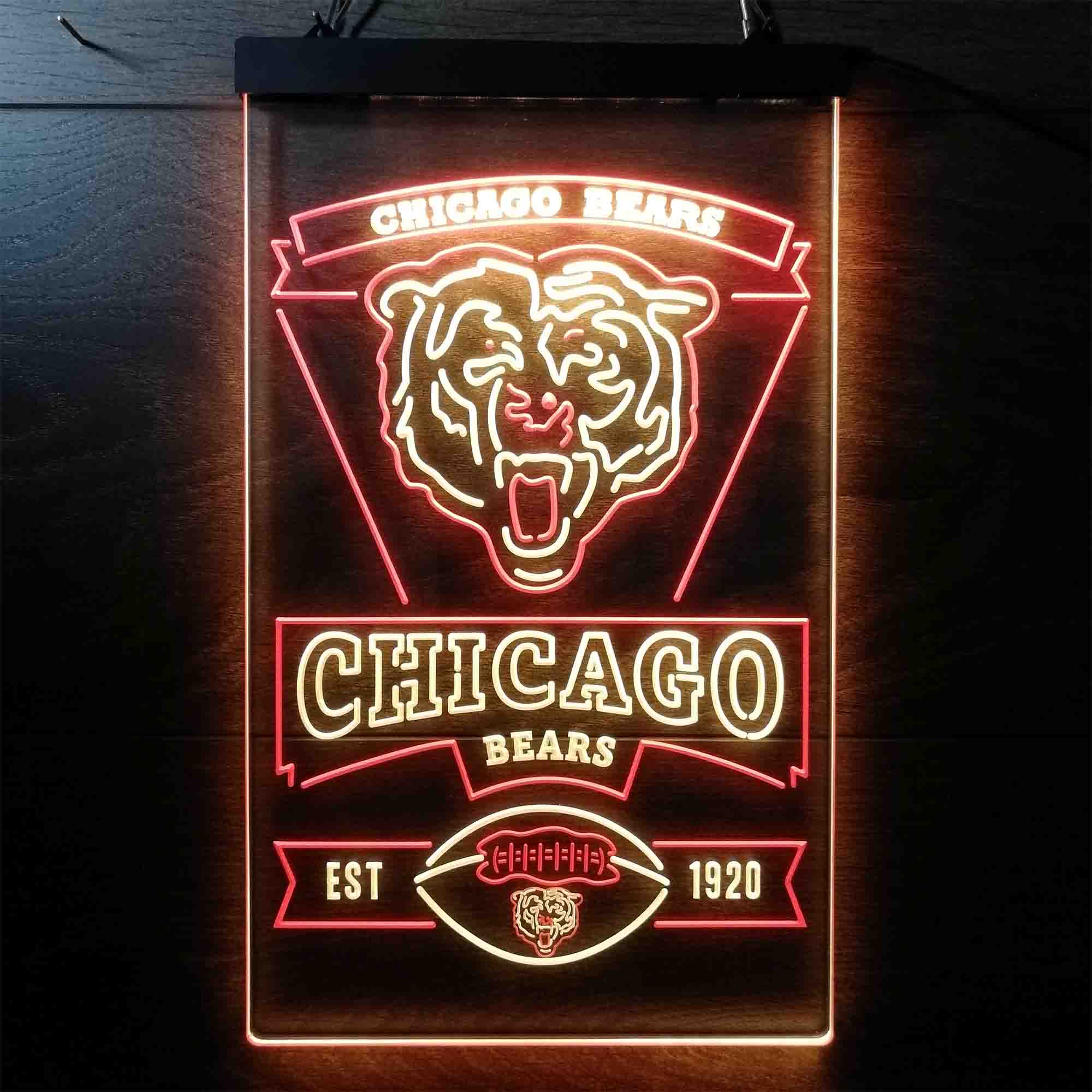 Chicago Bears Est. 1920 Neon-Like LED Light Sign