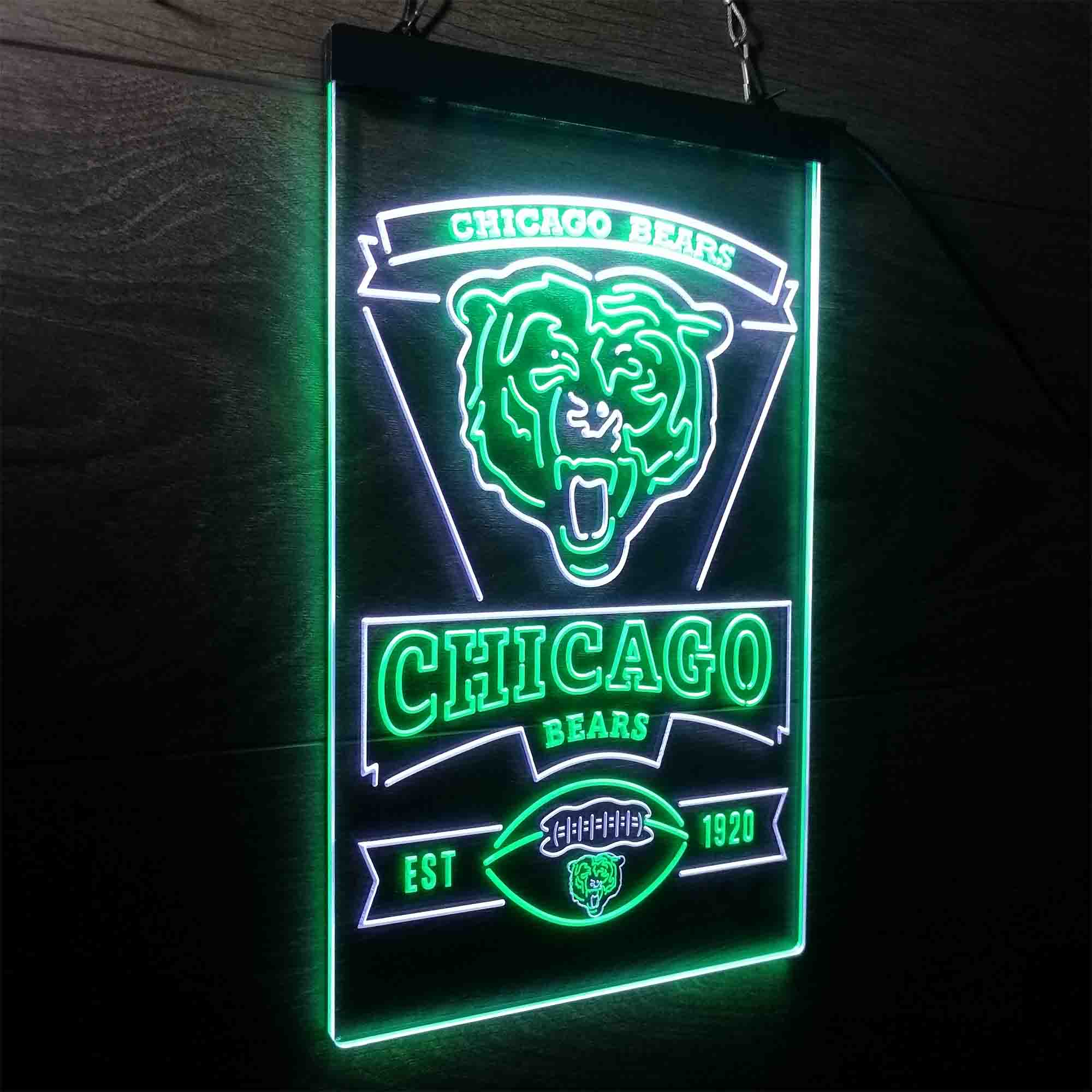 Chicago Bears Est. 1920 Neon-Like LED Light Sign