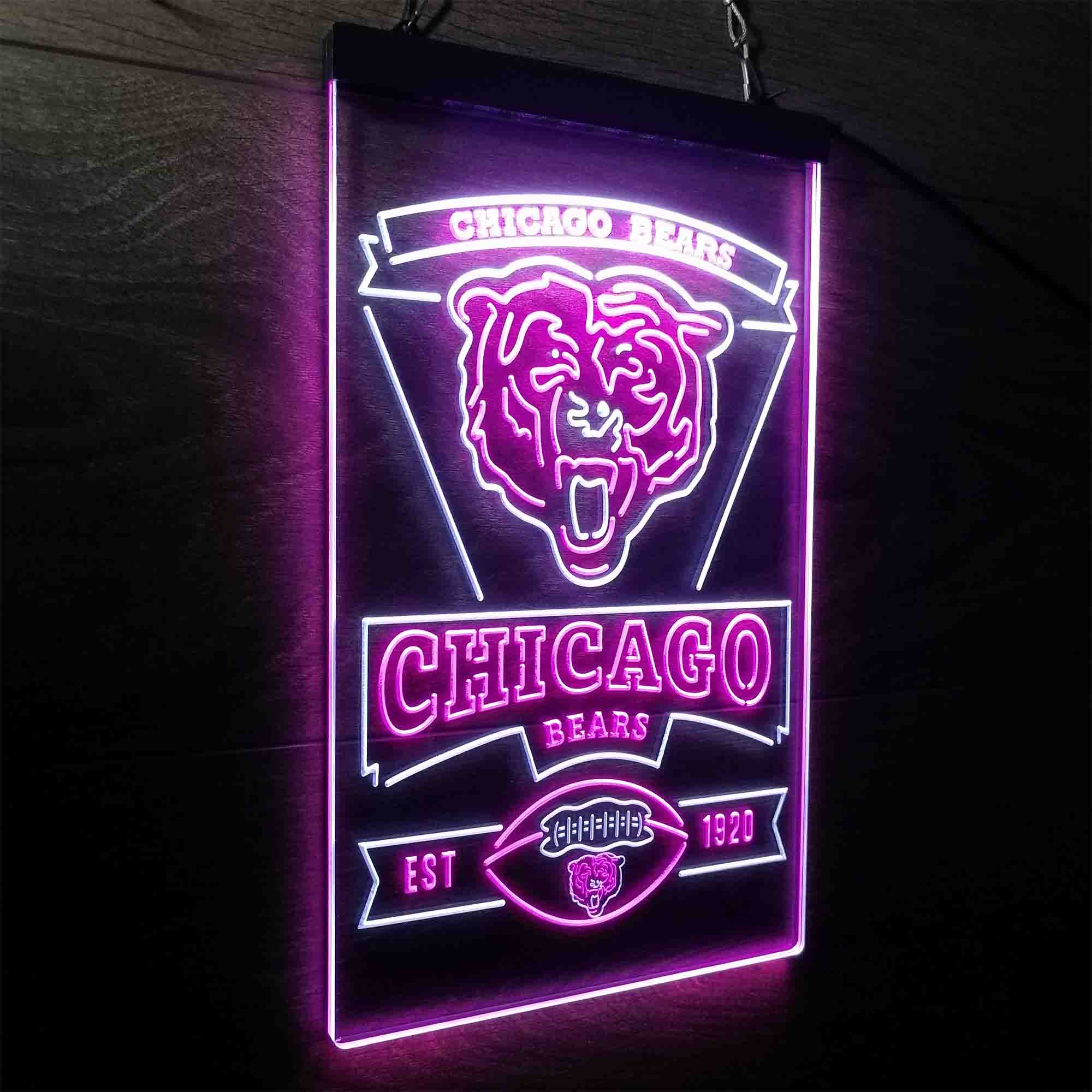 Chicago Bears Est. 1920 Neon-Like LED Light Sign