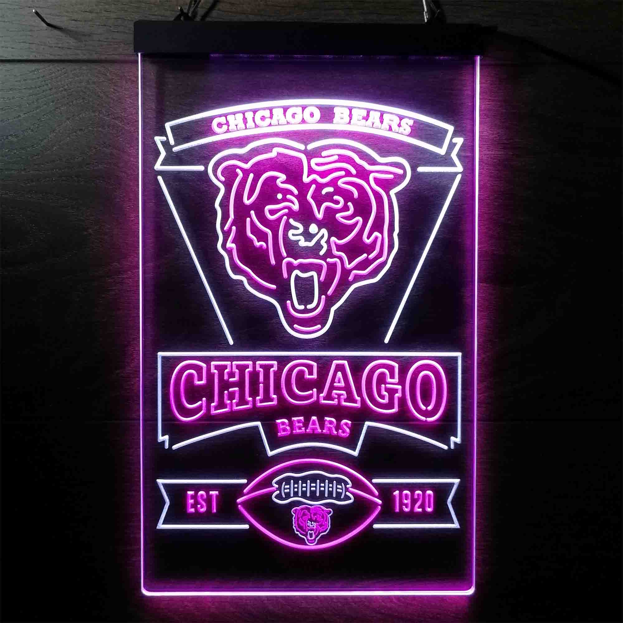 Chicago Bears Est. 1920 Neon-Like LED Light Sign