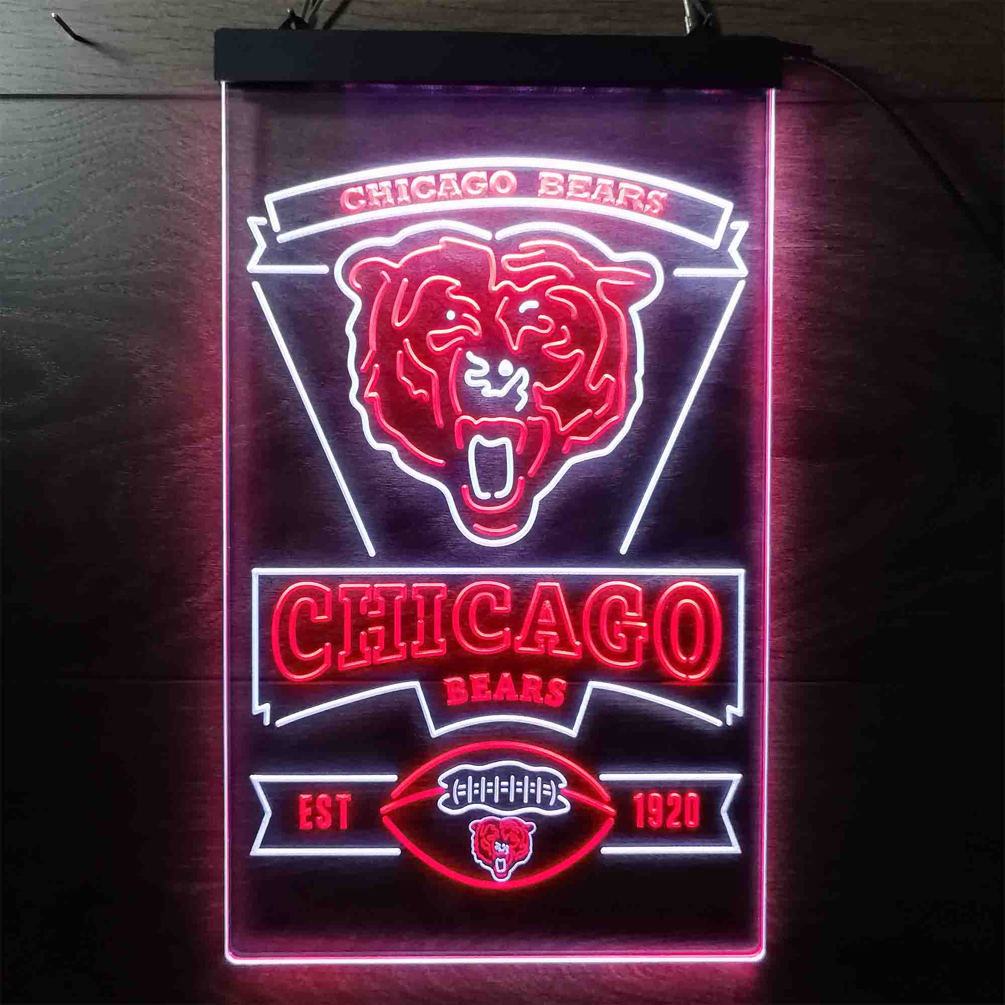 Chicago Bears Est. 1920 Neon-Like LED Light Sign