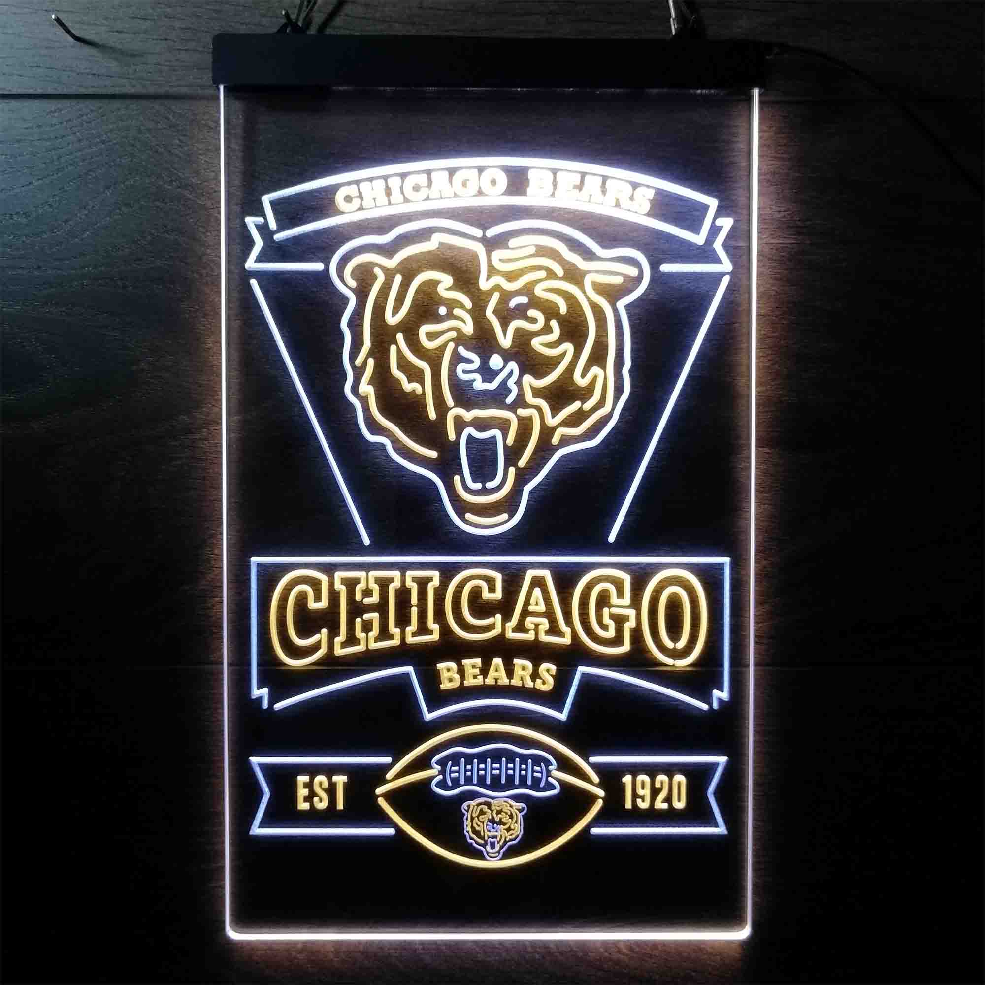 Chicago Bears Est. 1920 Neon-Like LED Light Sign