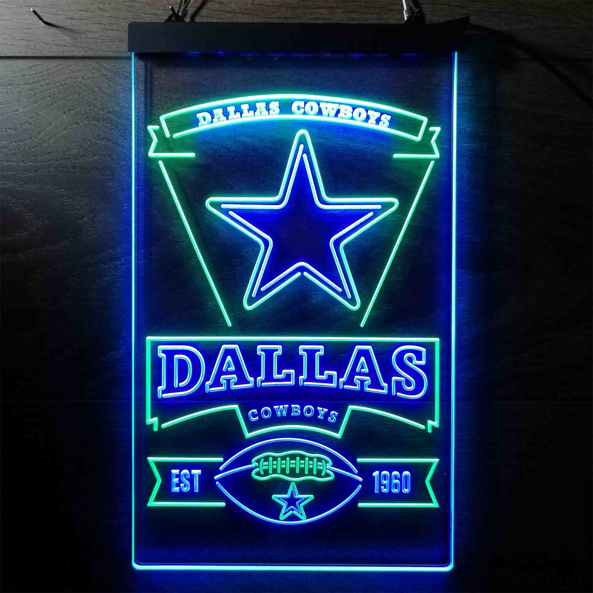 Dallas Cowboys Est. 1960 Neon-Like LED Light Sign