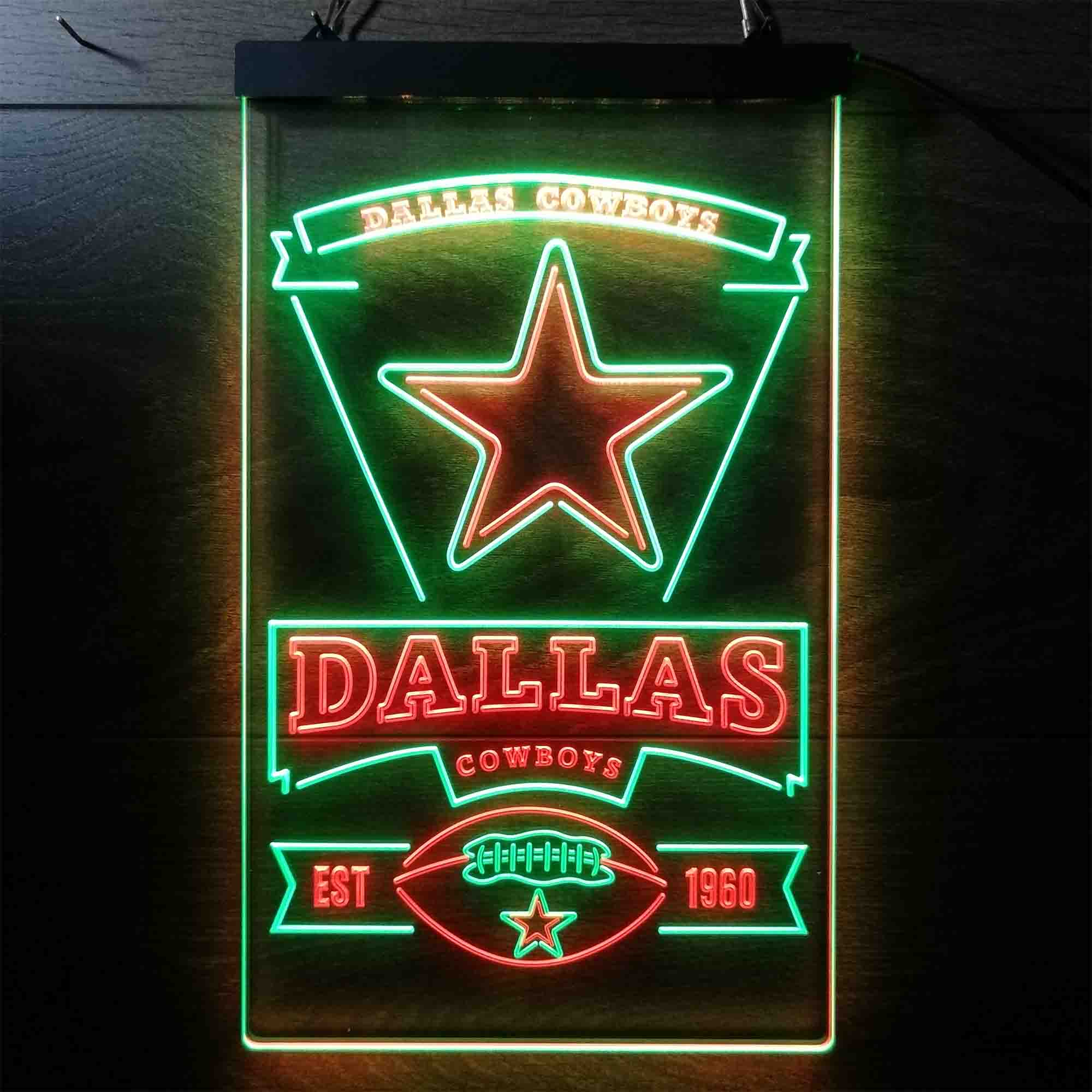 Dallas Cowboys Est. 1960 Neon-Like LED Sign