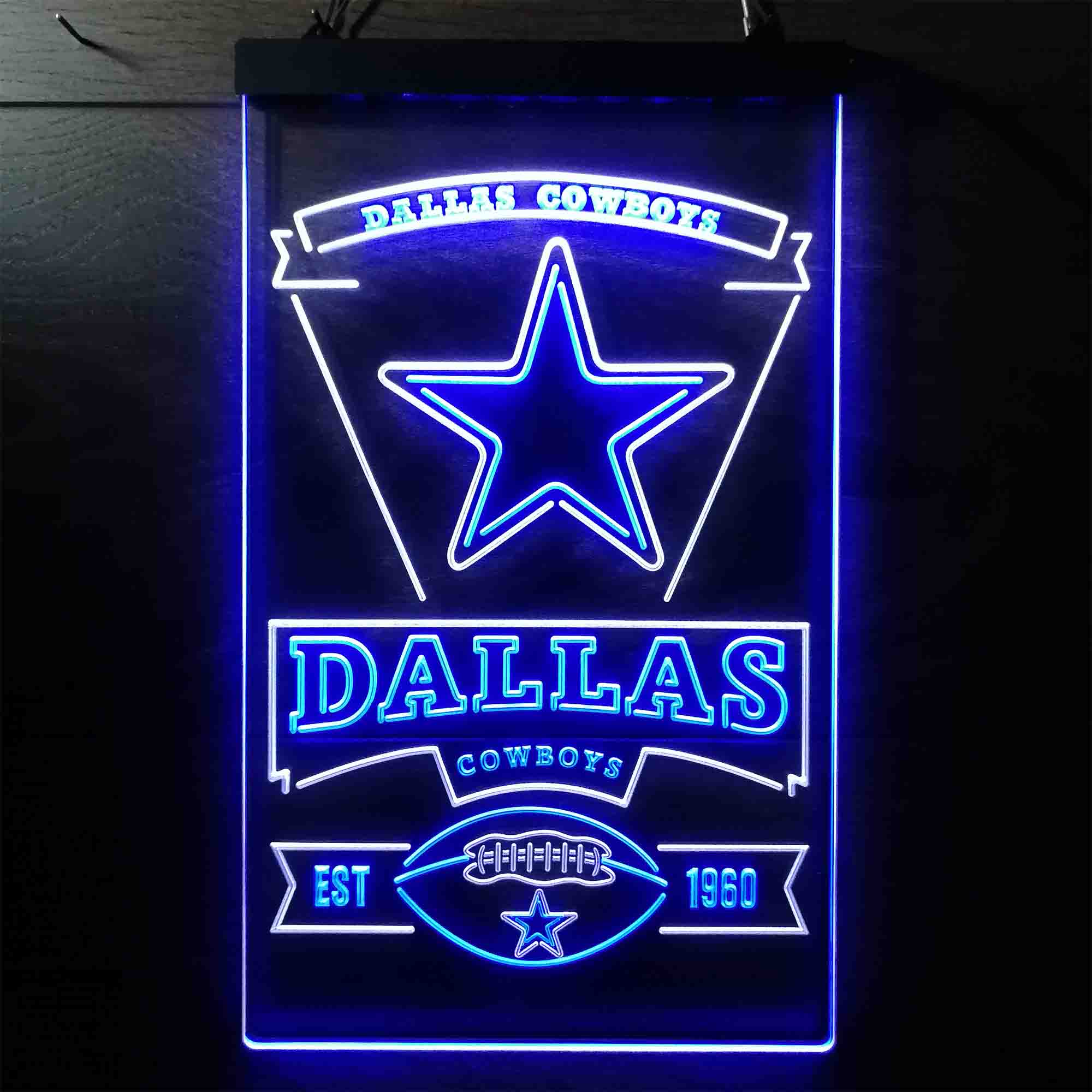 Dallas Cowboys Est. 1960 Neon-Like LED Light Sign