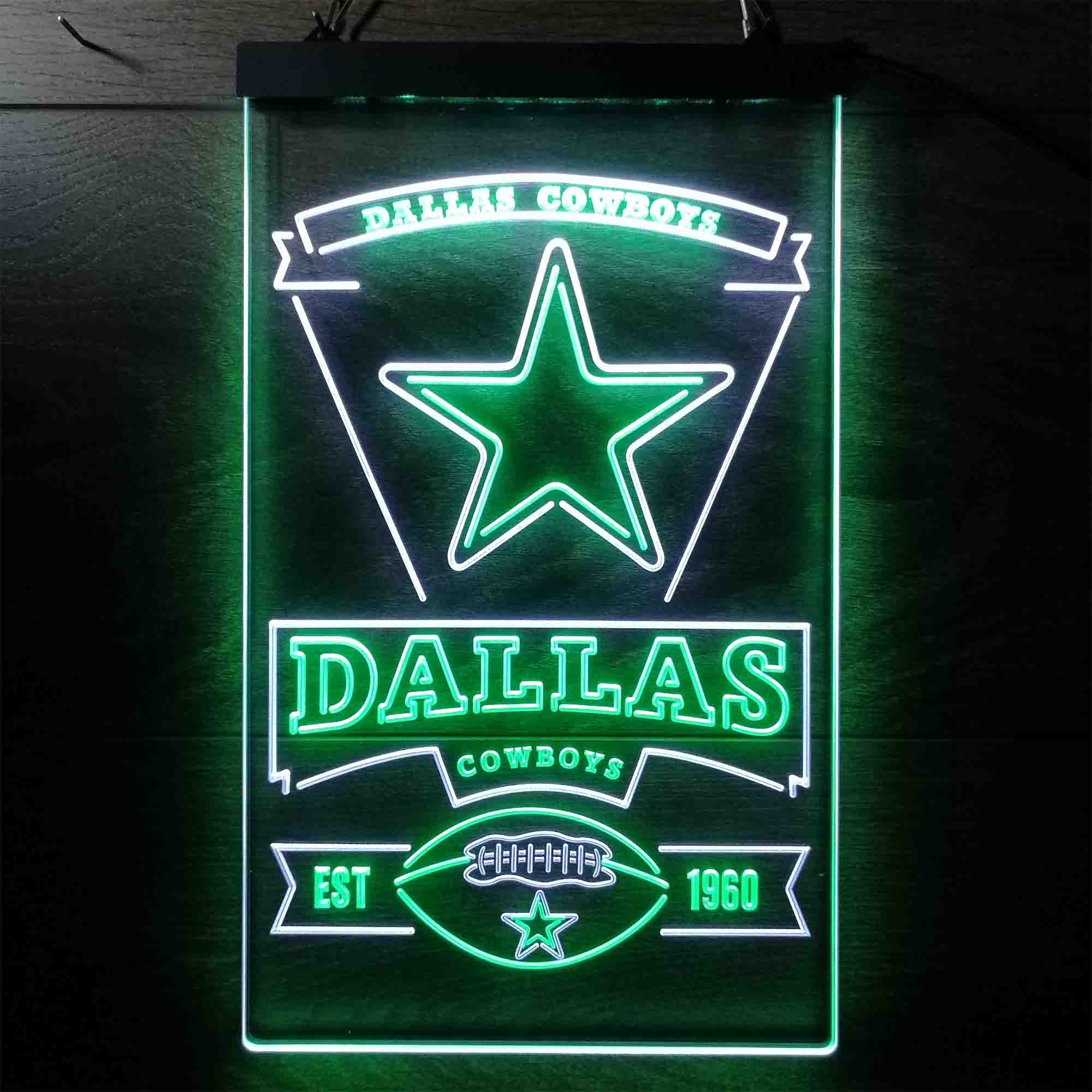 Dallas Cowboys Est. 1960 Neon-Like LED Light Sign