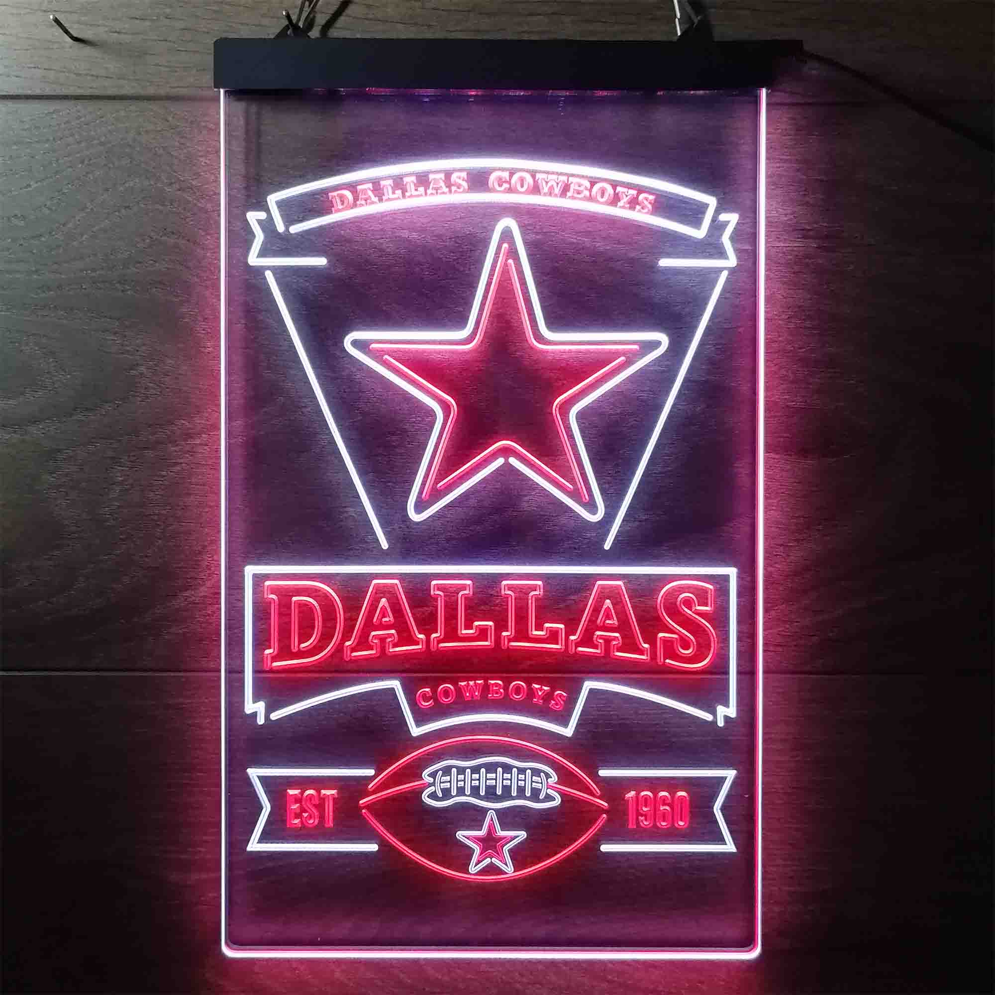 Dallas Cowboys Est. 1960 Neon-Like LED Light Sign