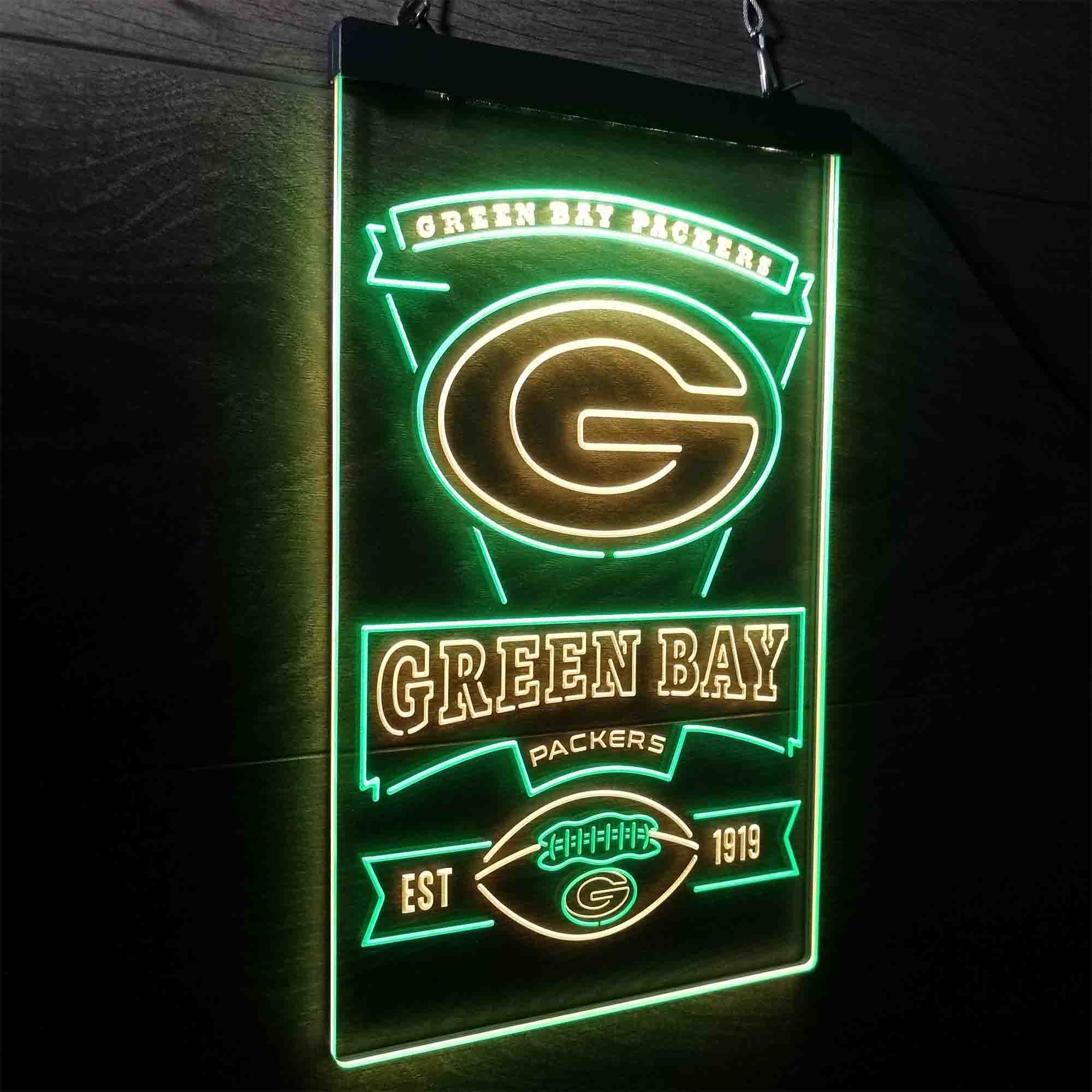 Green Bay Packers Memorabilia Led Light Sign - Limited Edition